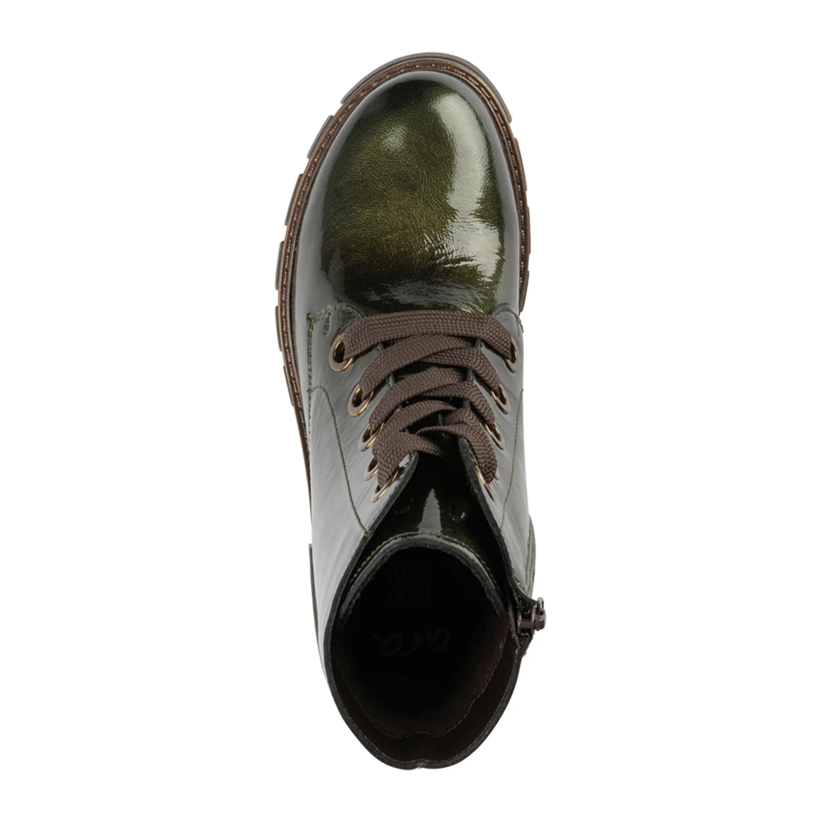 Ara Debbie Combat Boot (Women) - Forest Metallic Patent - Image 4