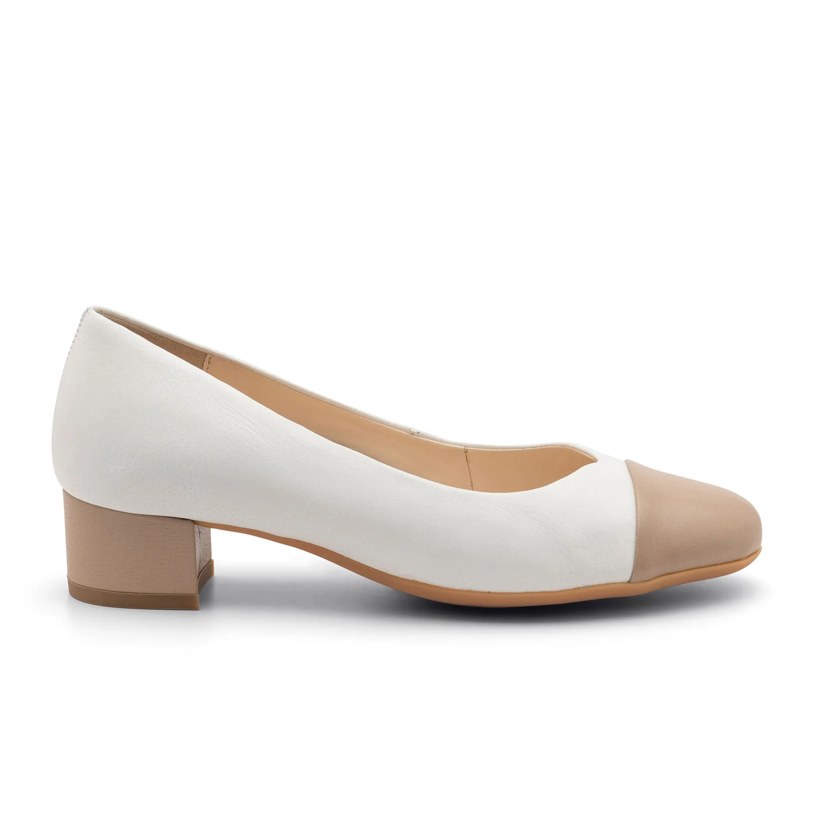 Ara Nanette Block Heel Pump (Women) - Sand/Cream