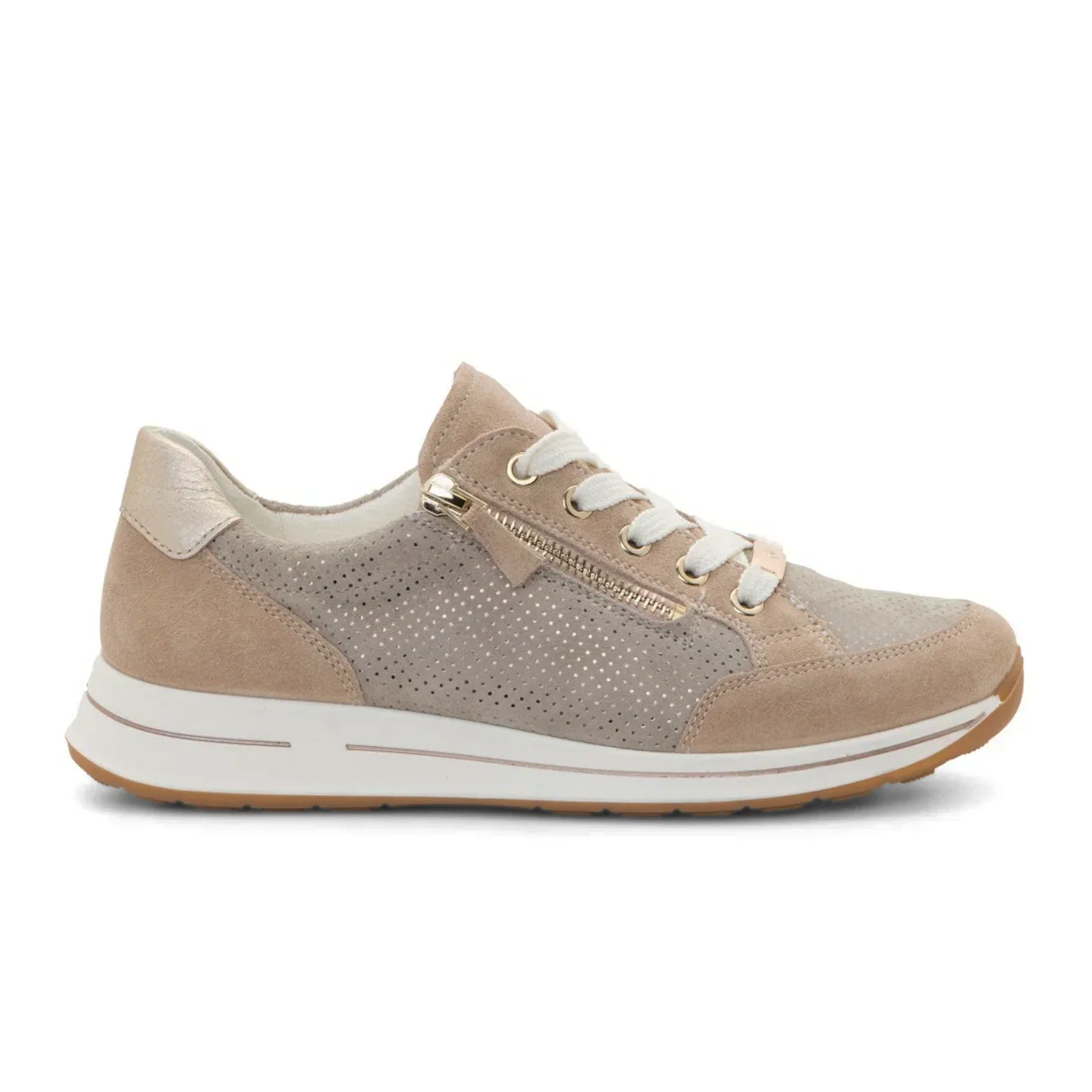 Ara Oleanna Sneaker (Women) - Sand/Platinum Suede