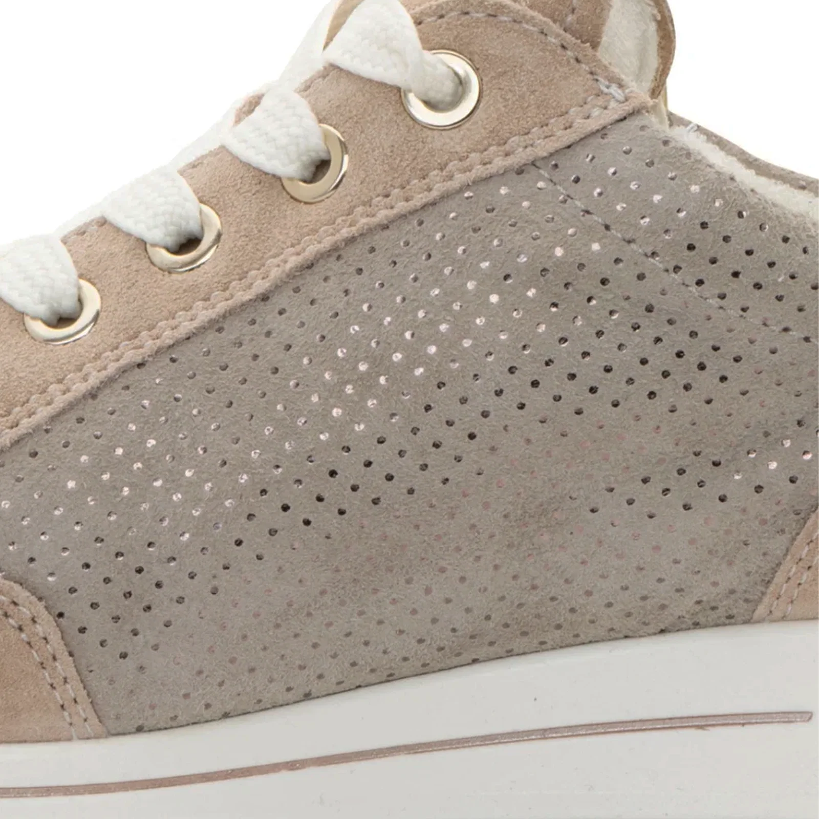 Ara Oleanna Sneaker (Women) - Sand/Platinum Suede - Image 8