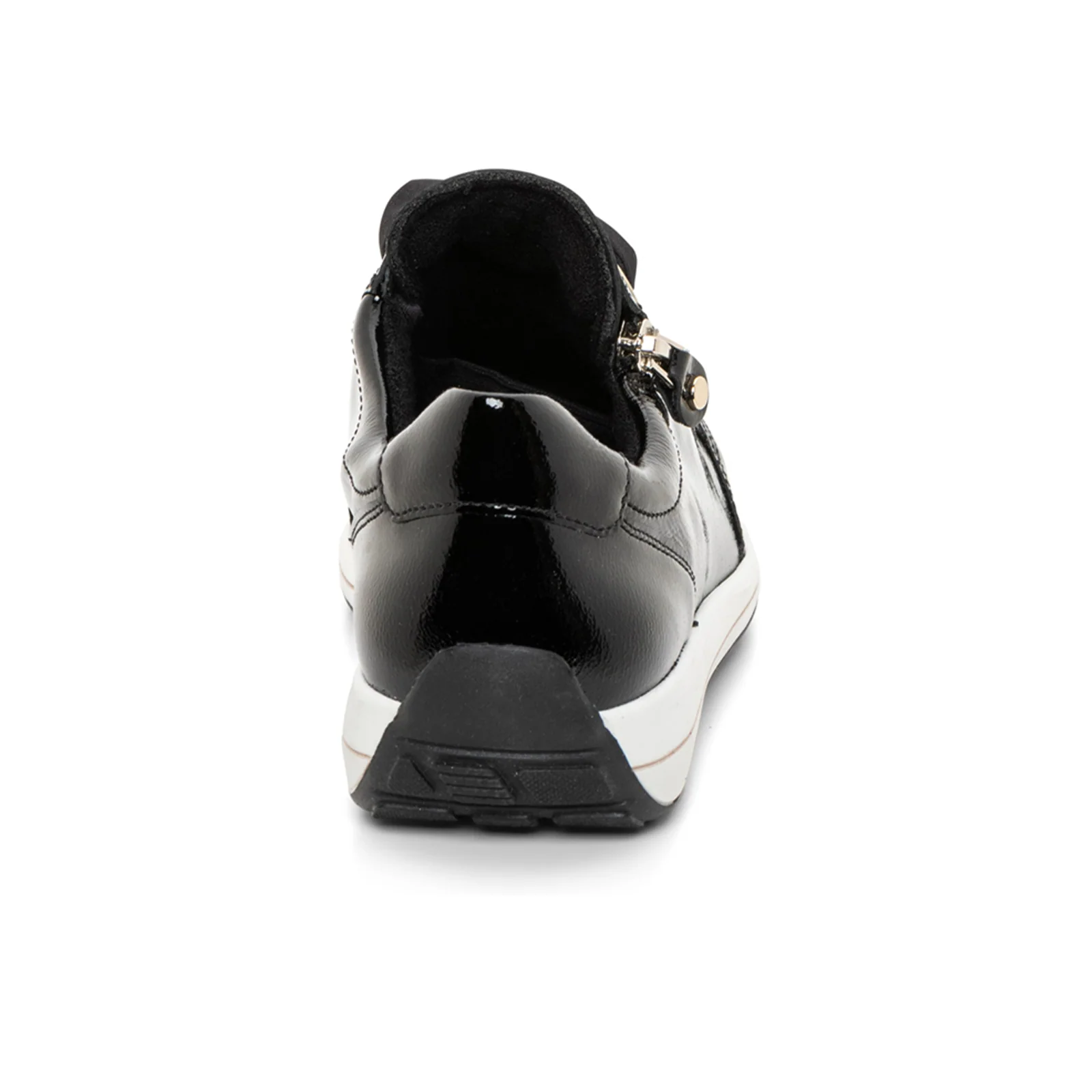 Ara Ollie Side Zip Lace Up Sneaker (Women) - Black Patent - Image 6