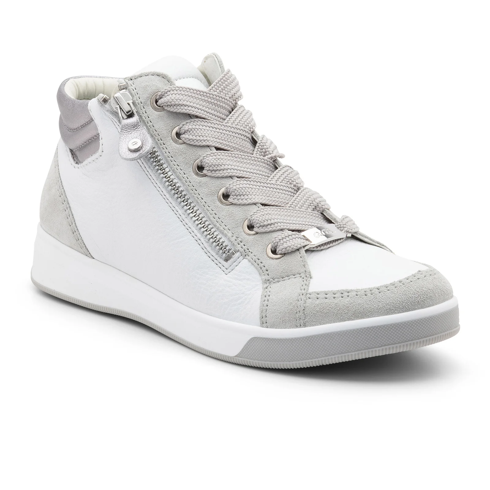 Ara Rei High Top Sneaker (Women) - Fog/White/Silver - Image 2