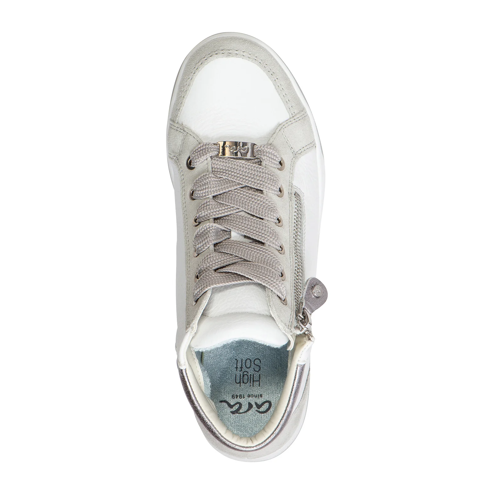 Ara Rei High Top Sneaker (Women) - Fog/White/Silver - Image 3