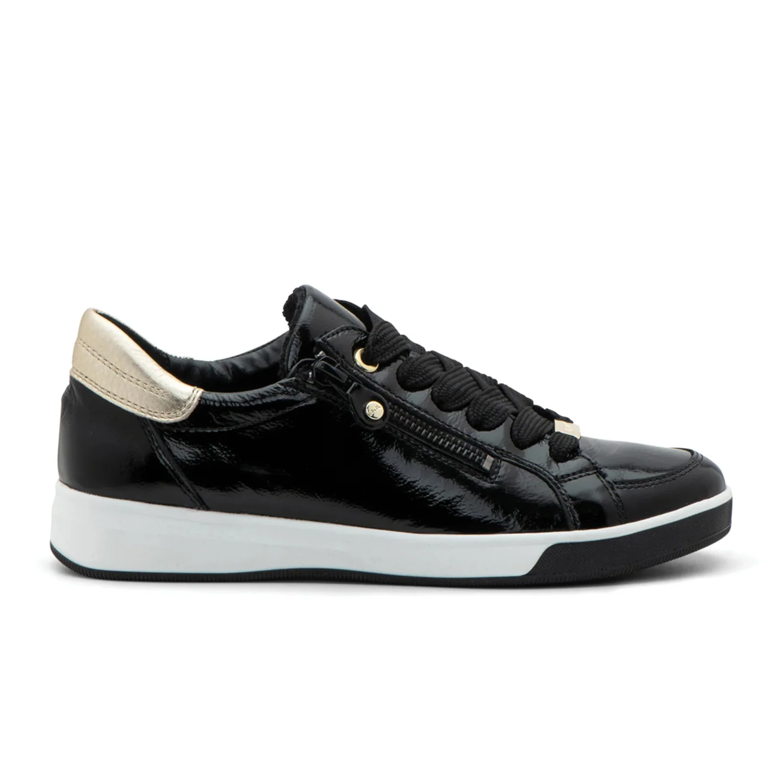 Ara Rei-Low Sneaker (Women) - Black Patent