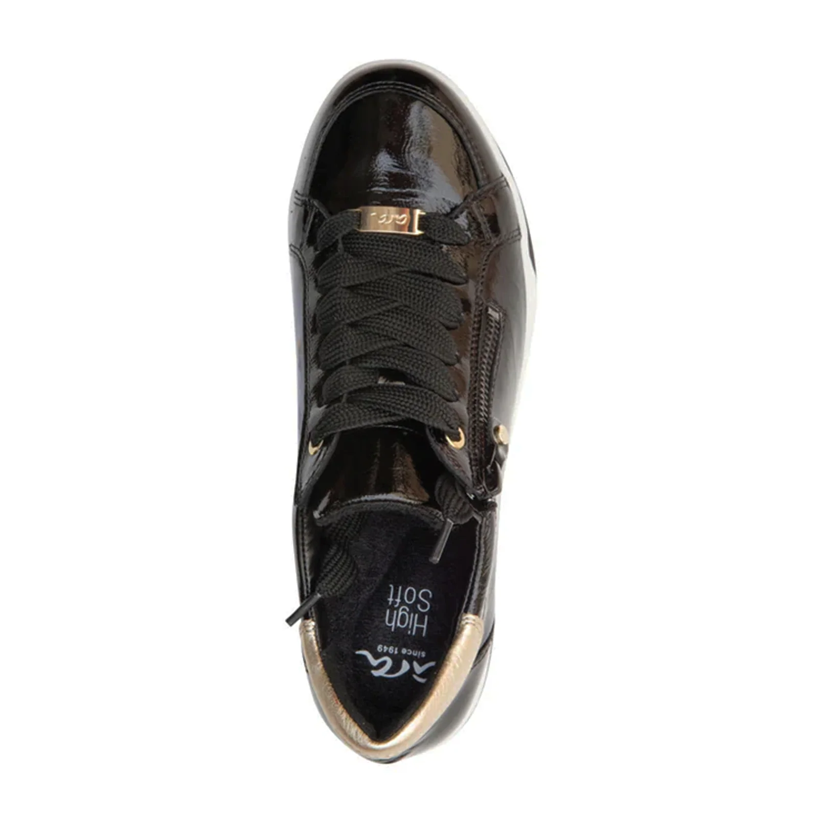 Ara Rei-Low Sneaker (Women) - Black Patent - Image 6