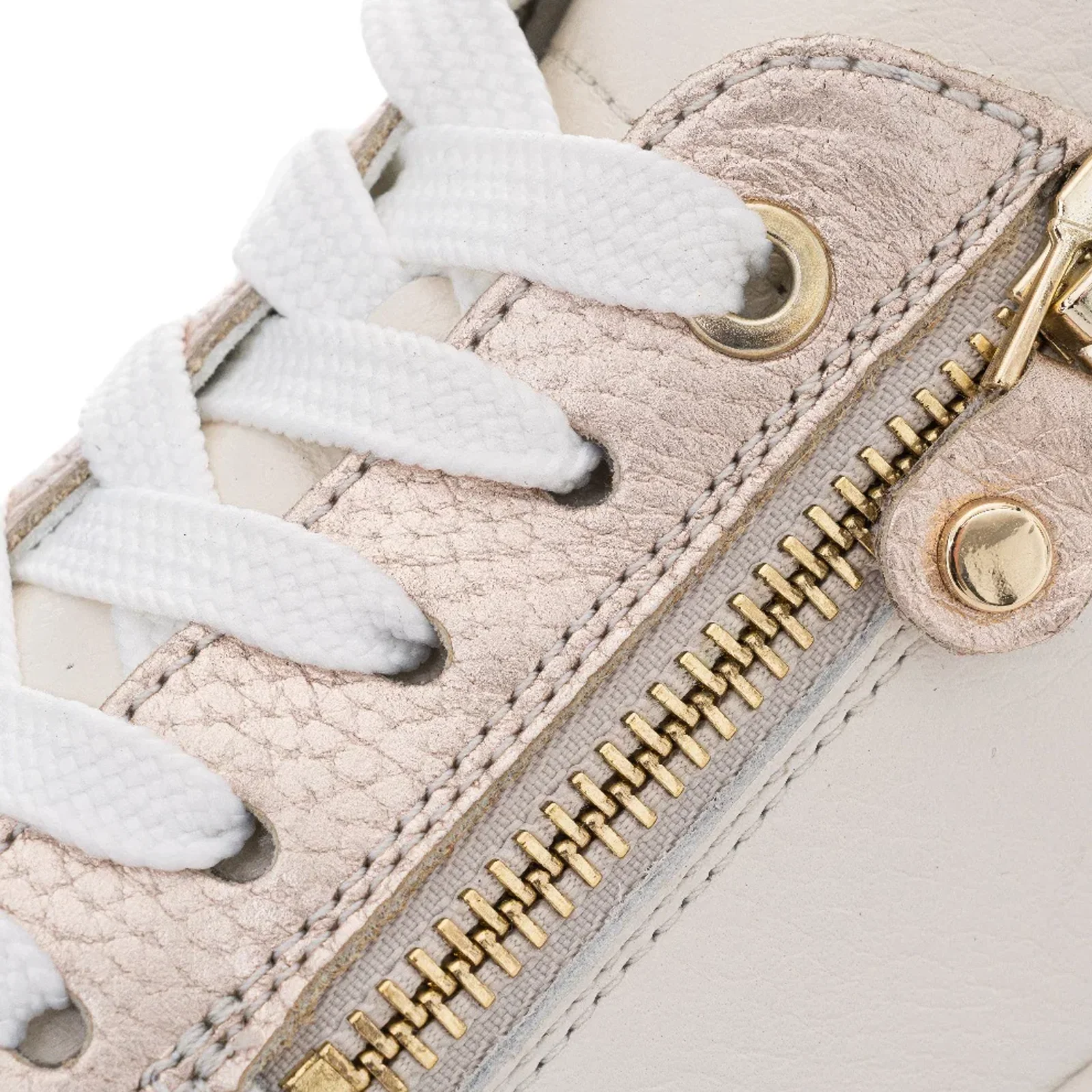 Ara Rei-Low Sneaker (Women) - Cream Calf/Sand Metallic - Image 6