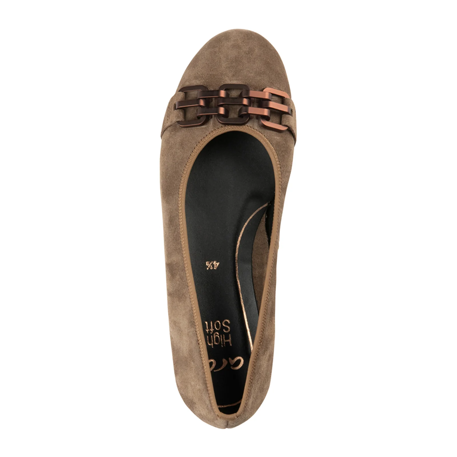 Ara Scout Chain Flat (Women) - Sesame Suede - Image 4