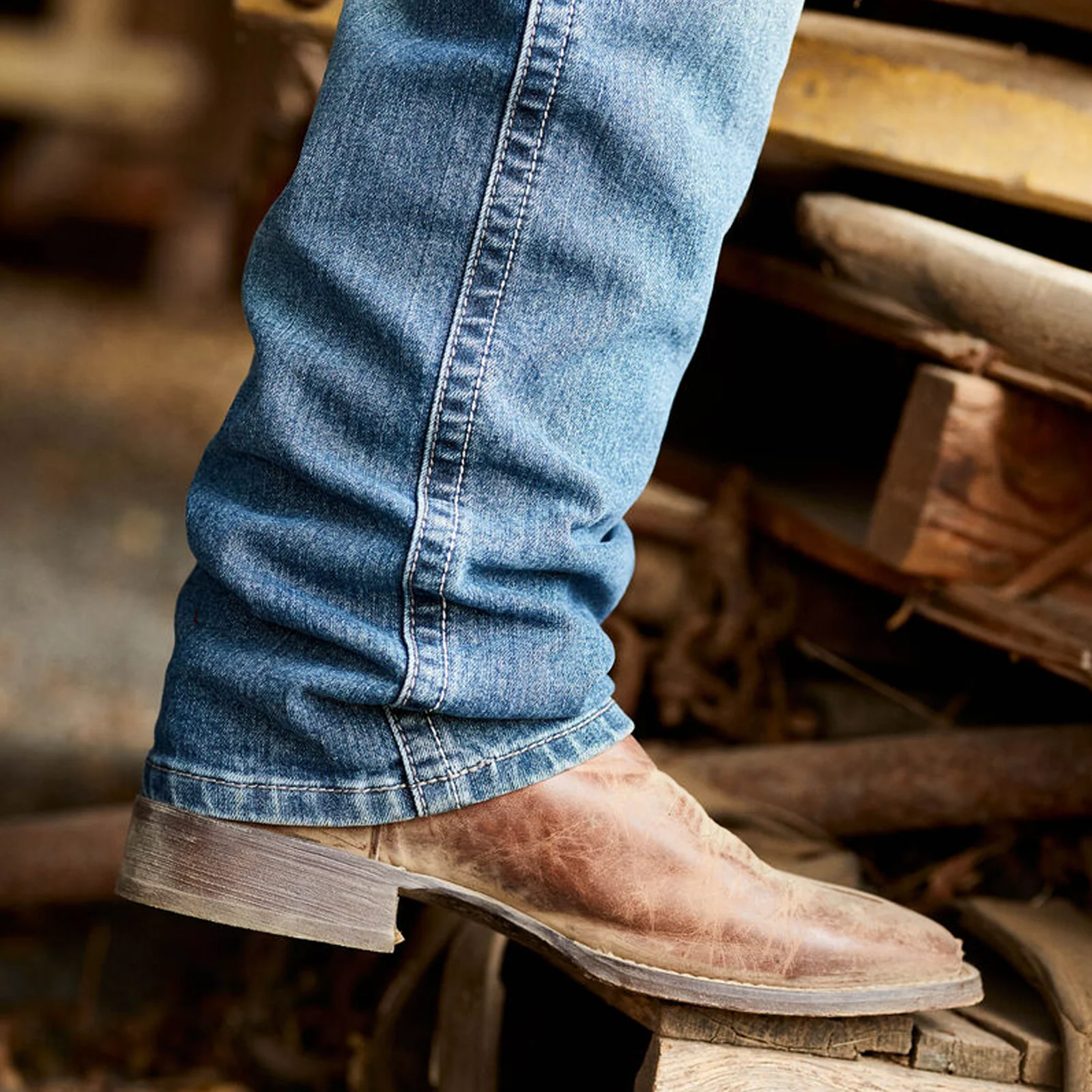 Ariat Circuit Patriot Western Boot (Men) - Weathered Tan - Image 5