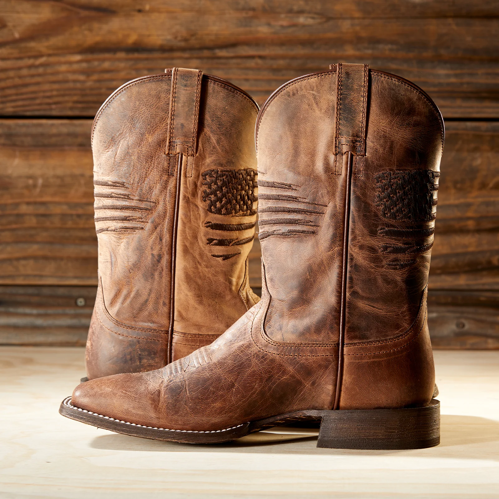 Ariat Circuit Patriot Western Boot (Men) - Weathered Tan - Image 8