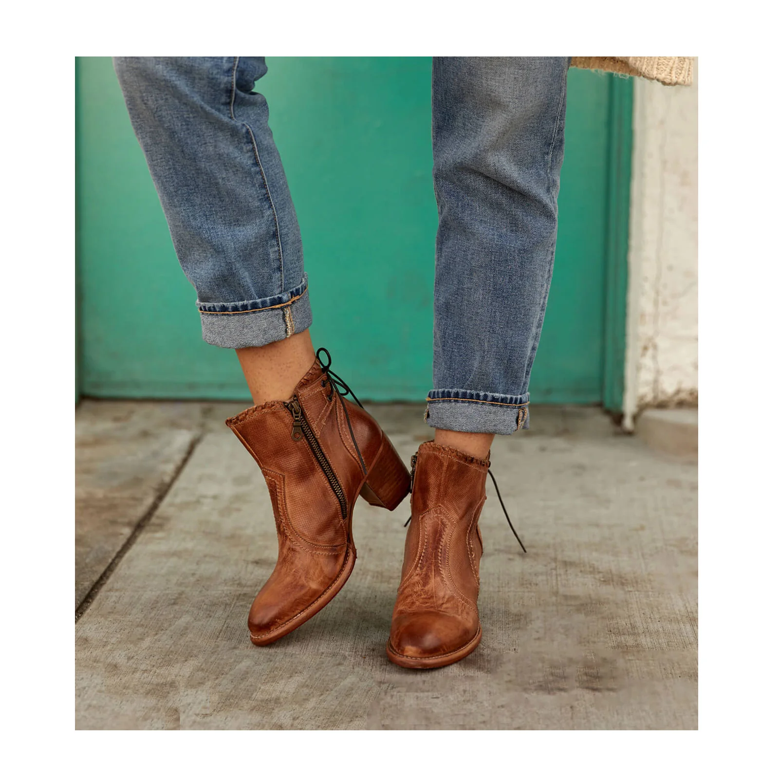 Bed Stu Bia Ankle Boot (Women) - Tan Dip Dye - Image 4