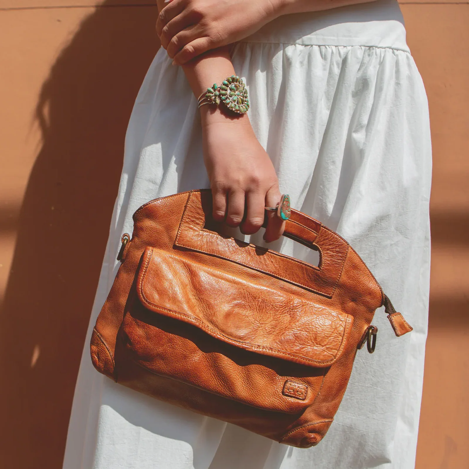 Bed Stu Greenway Crossbody Bag - Tan Rustic - Image 5