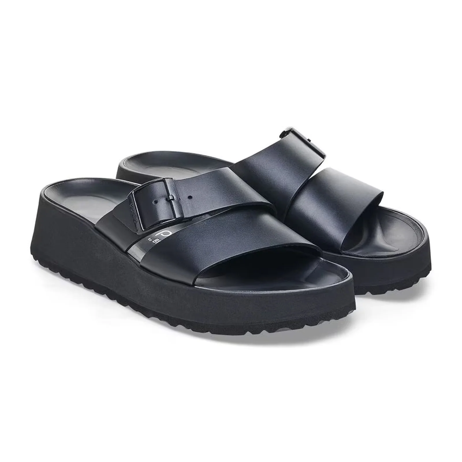 Birkenstock Almina Narrow Slide Sandal (Women) - Black Leather - Image 4