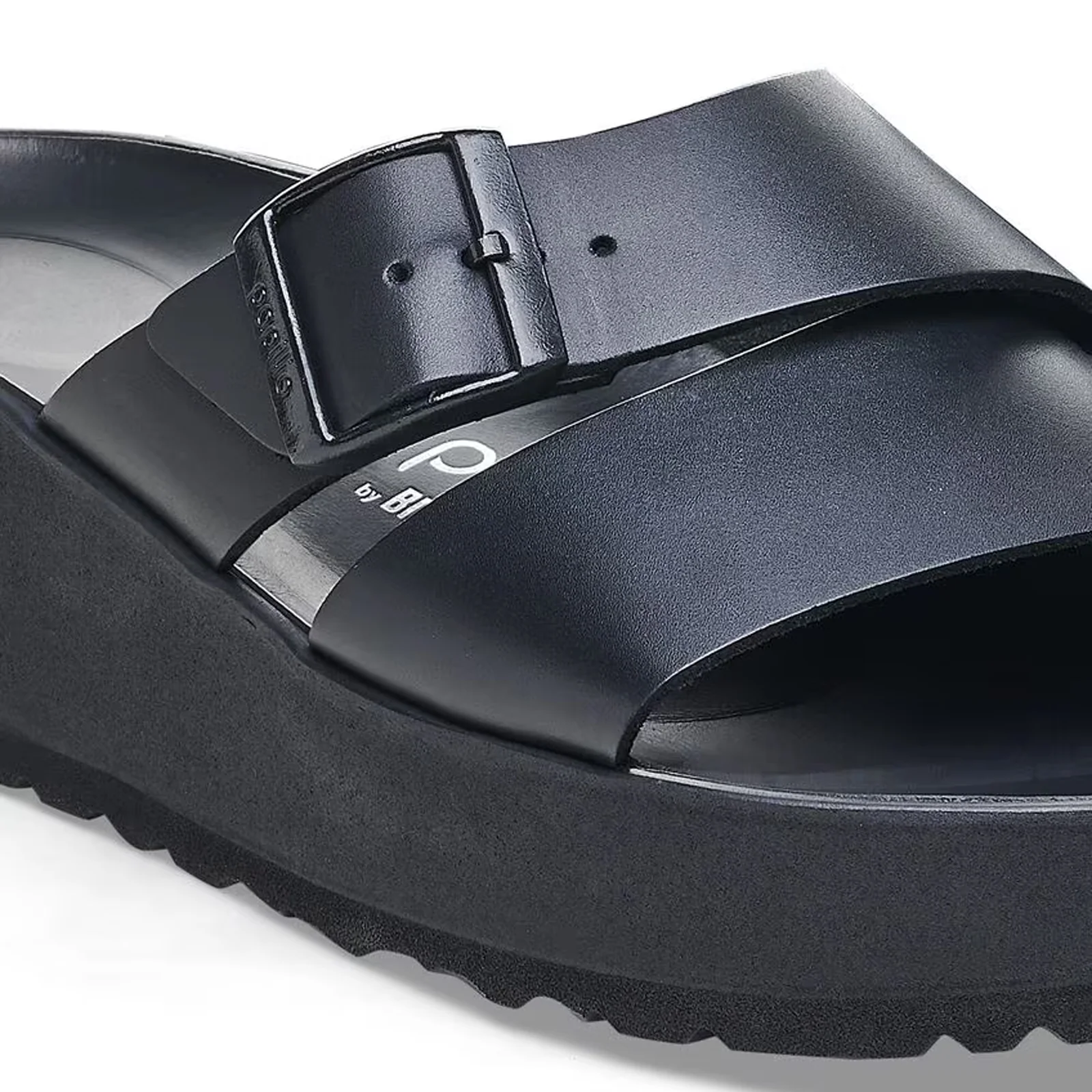 Birkenstock Almina Narrow Slide Sandal (Women) - Black Leather - Image 5