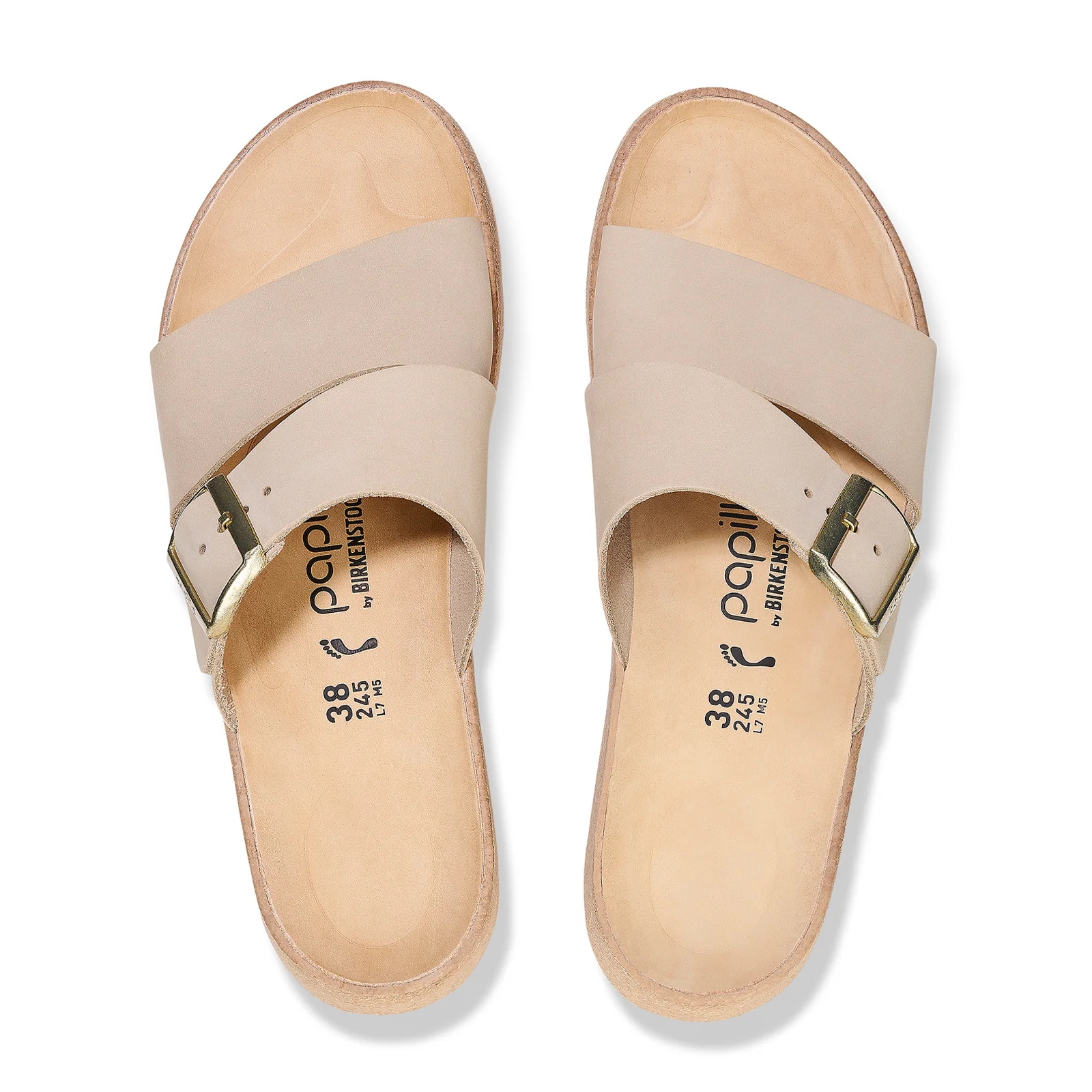 Birkenstock Almina Narrow Slide Sandal (Women) - Sandcastle Nubuck - Image 2