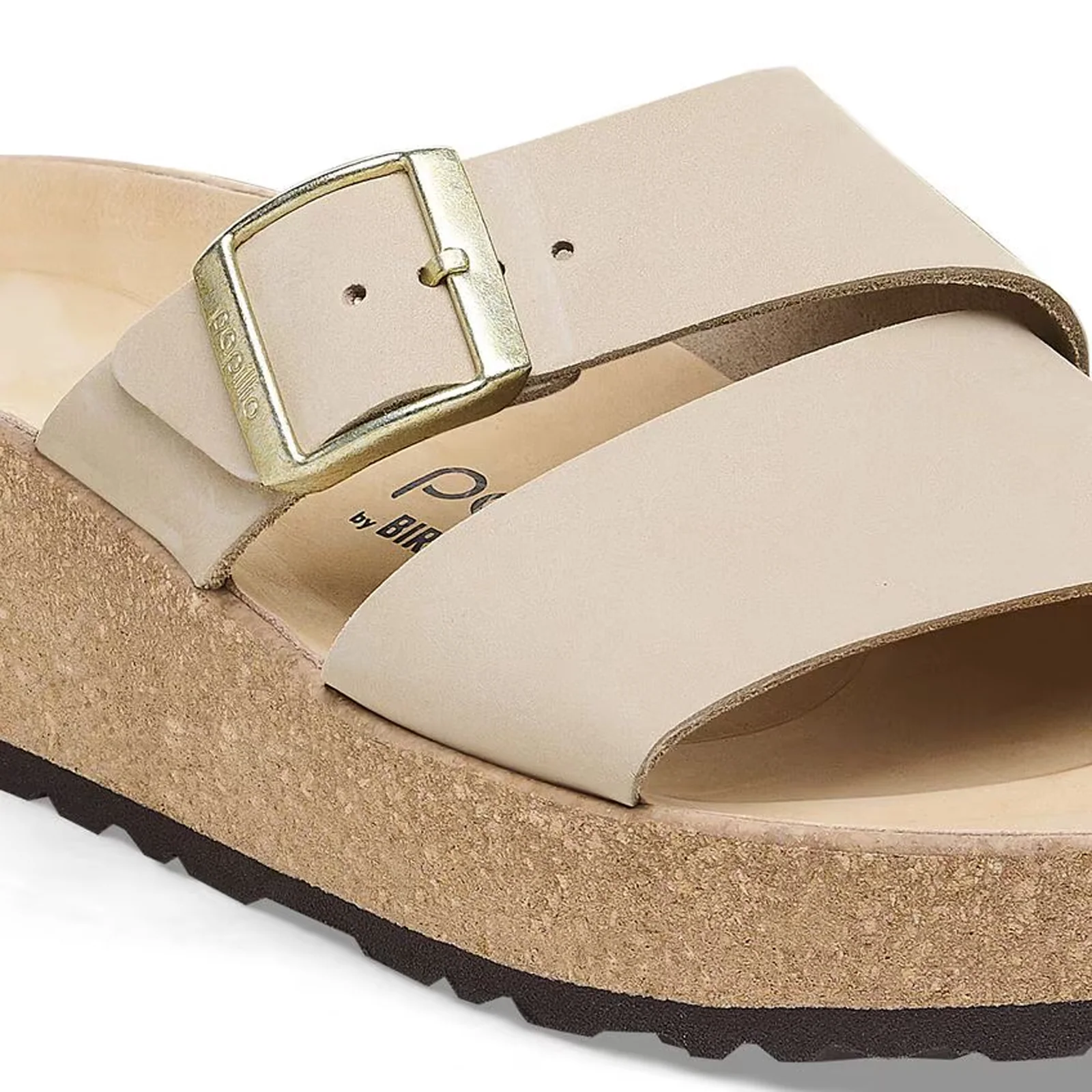 Birkenstock Almina Narrow Slide Sandal (Women) - Sandcastle Nubuck - Image 5