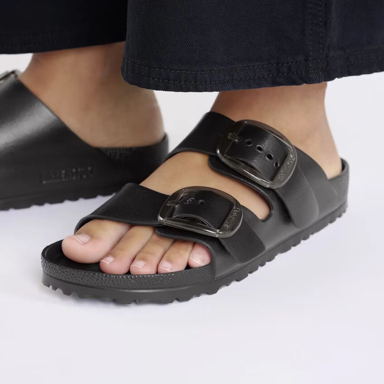 Birkenstock Arizona Big Buckle EVA Slide Sandal (Women) - Black - Image 7