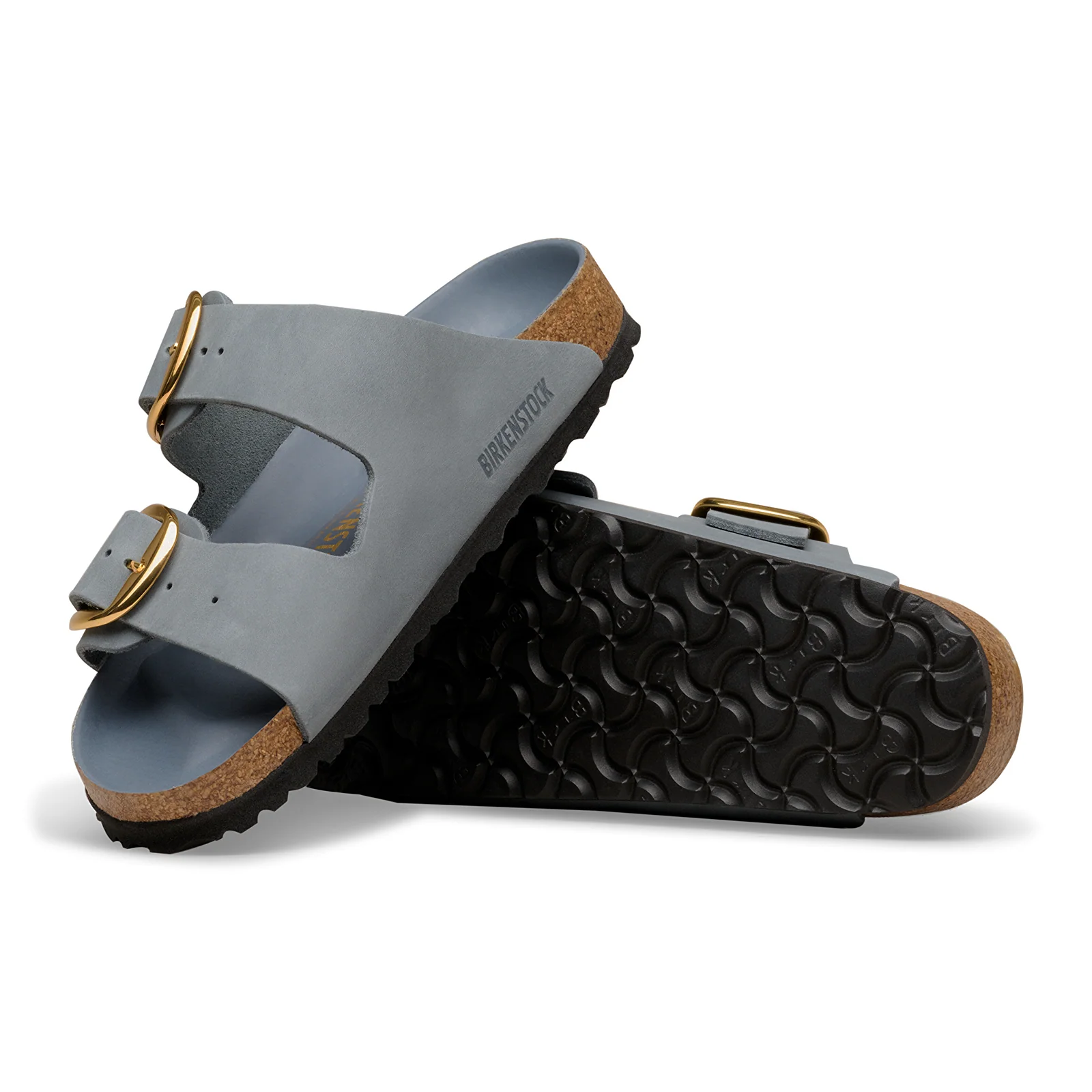 Birkenstock Arizona Big Buckle Narrow Slide Sandal (Women) - Basalt Gray Oiled Leather - Image 3