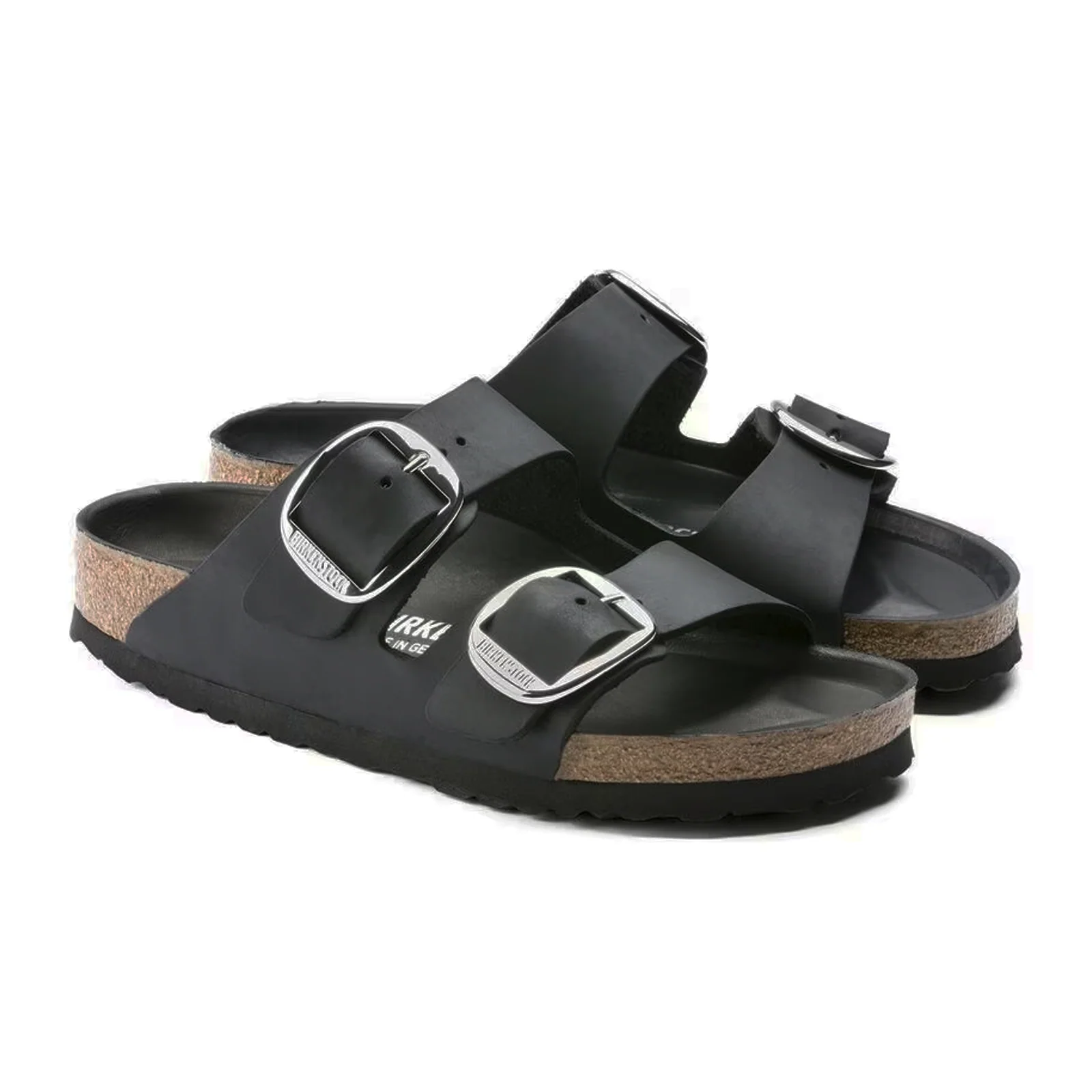 Birkenstock Arizona Big Buckle Narrow Slide Sandal (Women) - Black Oiled Leather - Image 4