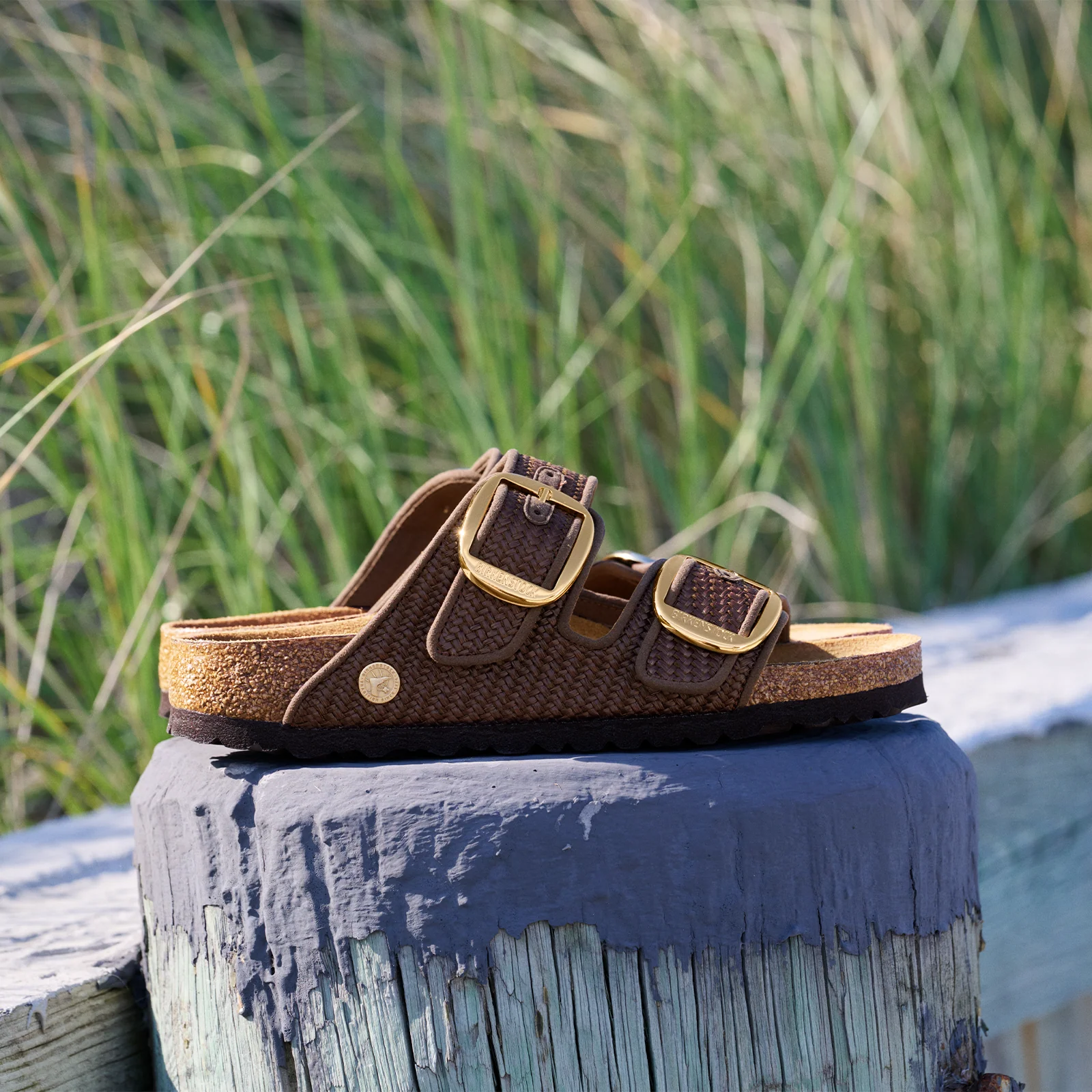Birkenstock Arizona Big Buckle Narrow Slide Sandal (Women) - Carafe Raffia - Image 10