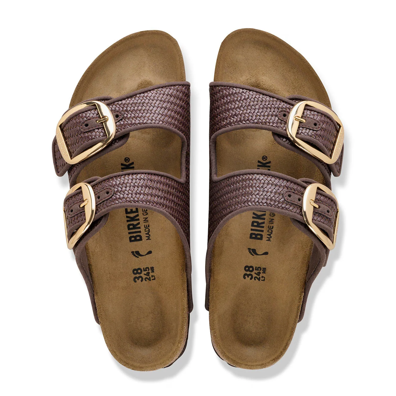Birkenstock Arizona Big Buckle Narrow Slide Sandal (Women) - Carafe Raffia - Image 2