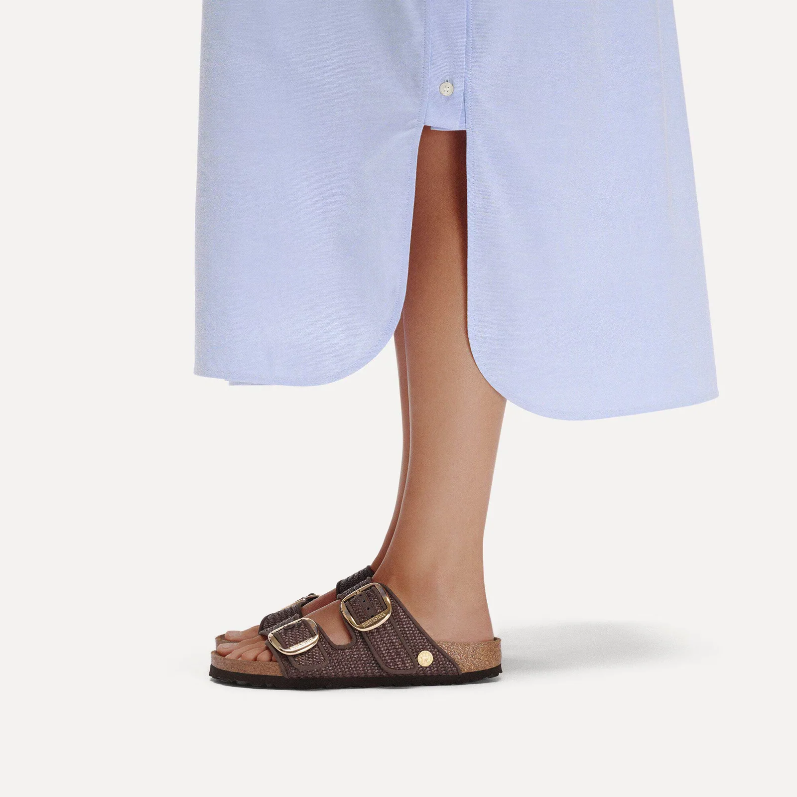 Birkenstock Arizona Big Buckle Narrow Slide Sandal (Women) - Carafe Raffia - Image 6