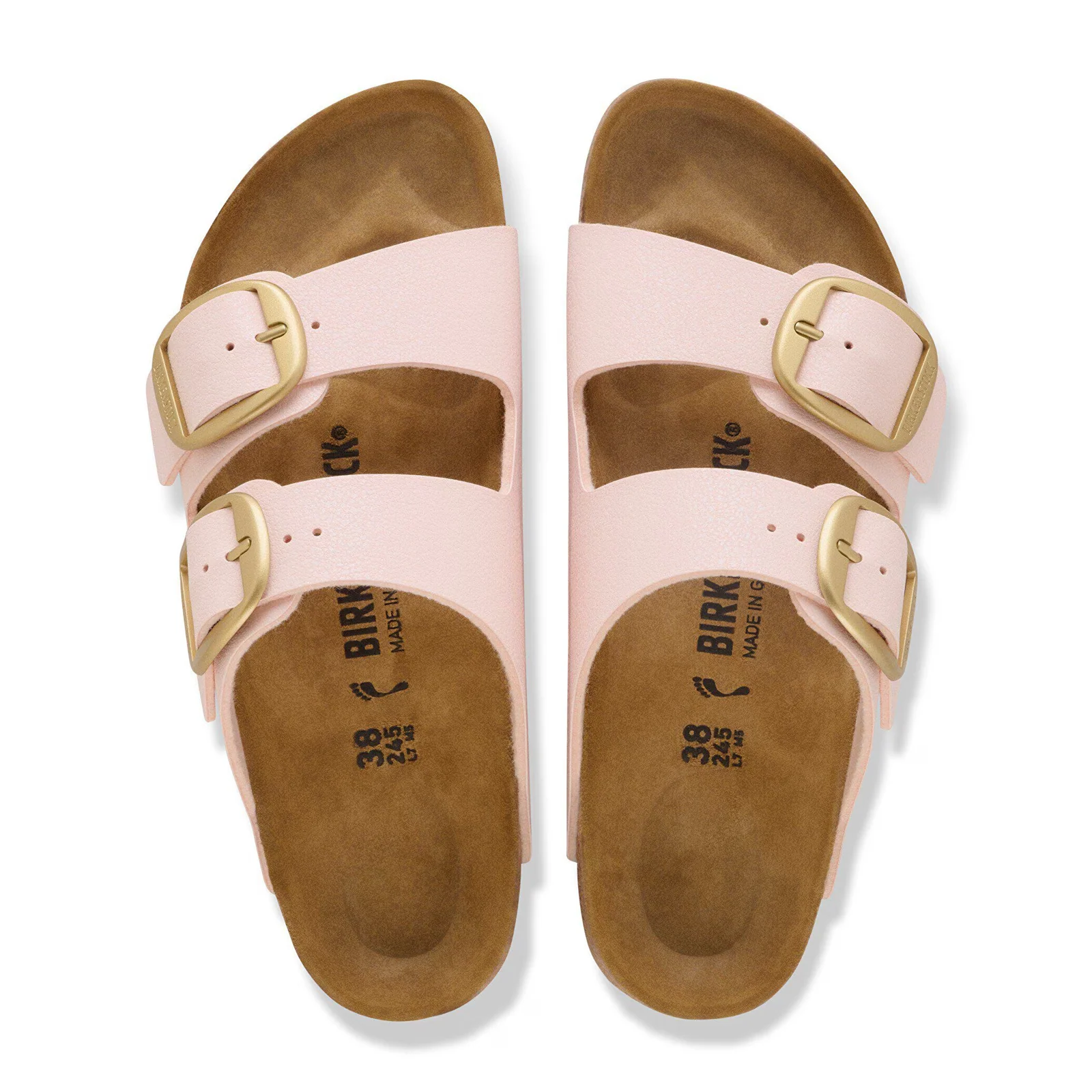 Birkenstock Arizona Big Buckle Narrow Slide Sandal (Women) - Light Rose Birko-Flor - Image 2