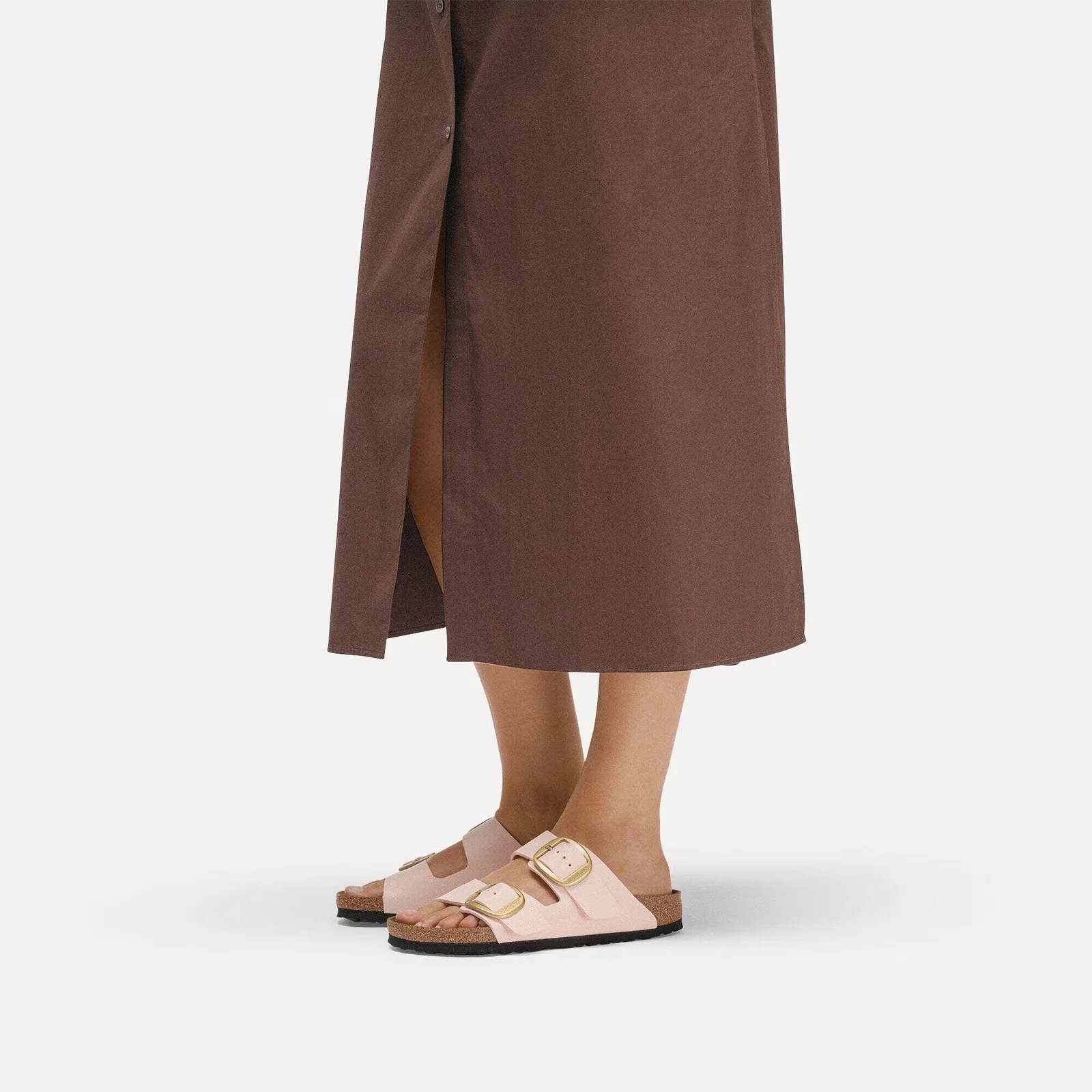 Birkenstock Arizona Big Buckle Narrow Slide Sandal (Women) - Light Rose Birko-Flor - Image 6