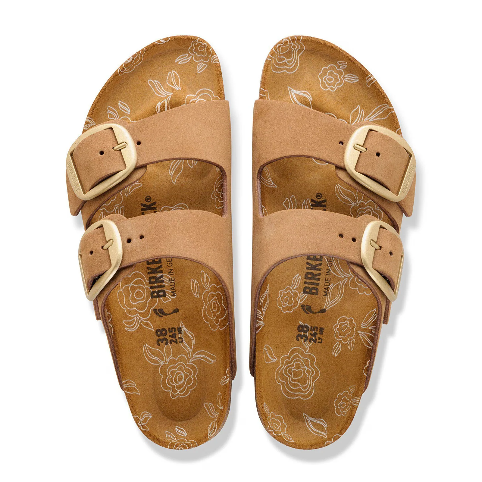 Birkenstock Arizona Big Buckle Narrow Slide Sandal (Women) - Mink Nubuck - Image 2
