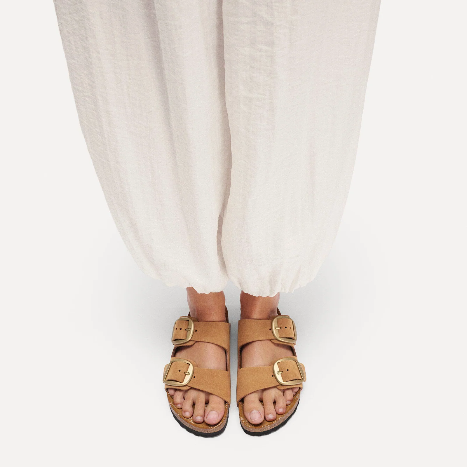 Birkenstock Arizona Big Buckle Narrow Slide Sandal (Women) - Mink Nubuck - Image 6