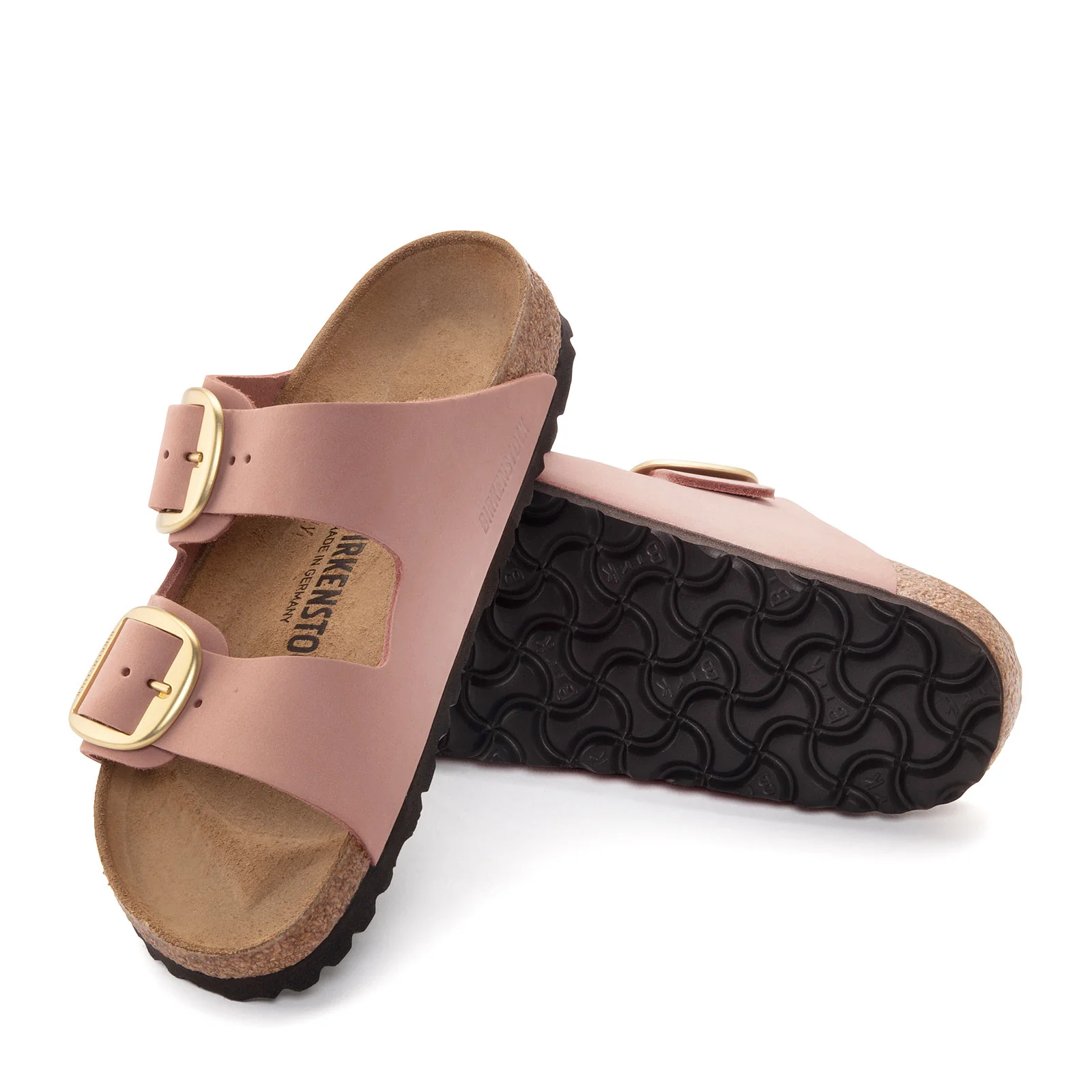 Birkenstock Arizona Big Buckle Narrow Slide Sandal (Women) - Old Rose Nubuck - Image 2