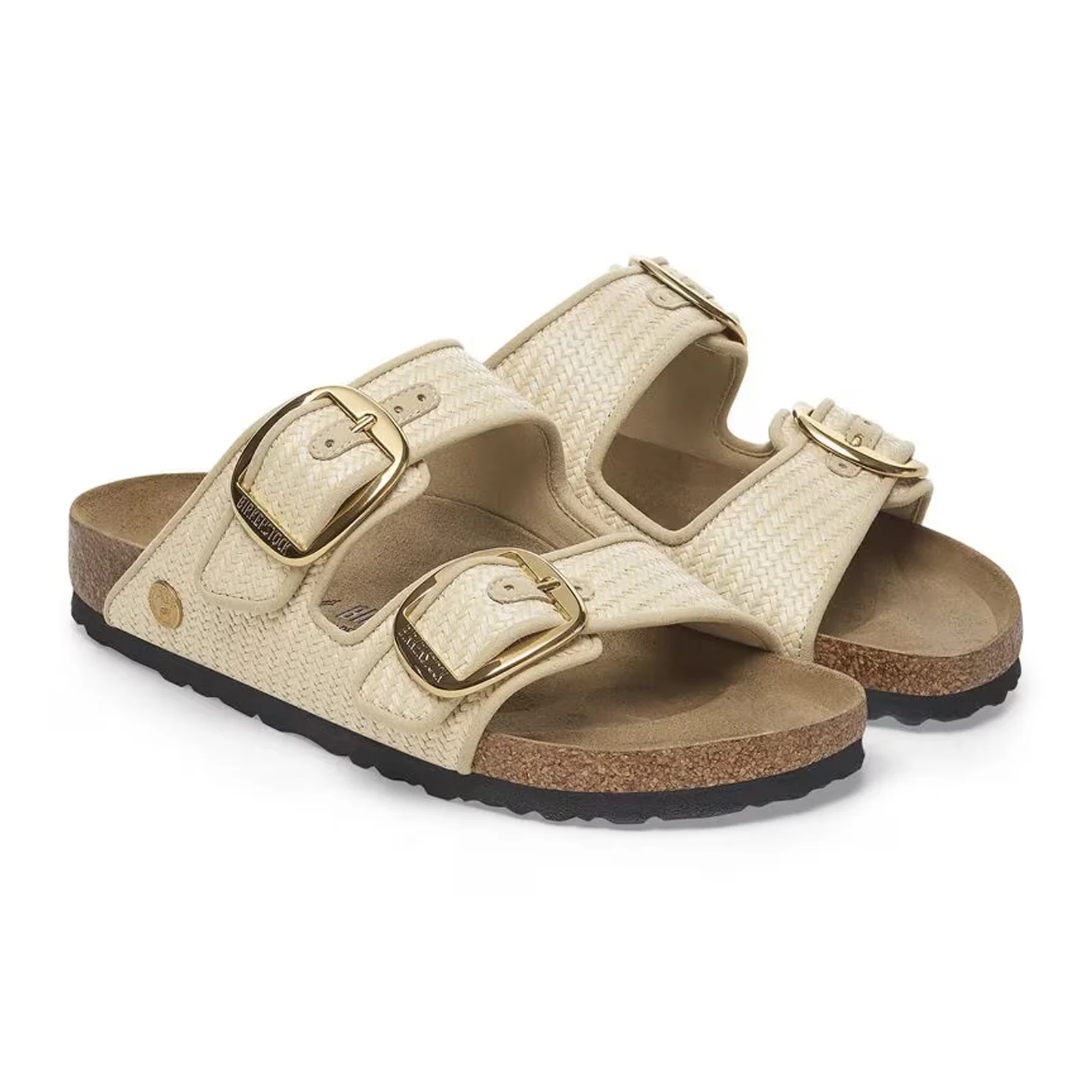 Birkenstock Arizona Big Buckle Narrow Slide Sandal (Women) - Raffia Natural - Image 4