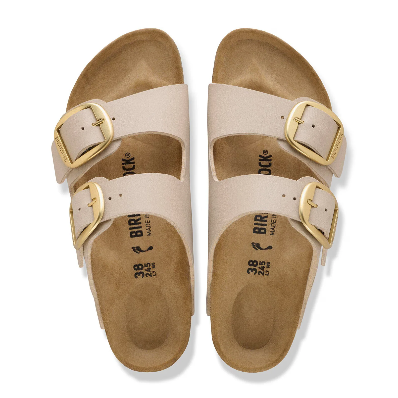 Birkenstock Arizona Big Buckle Narrow Slide Sandal (Women) - Sandcastle Birko-Flor - Image 2