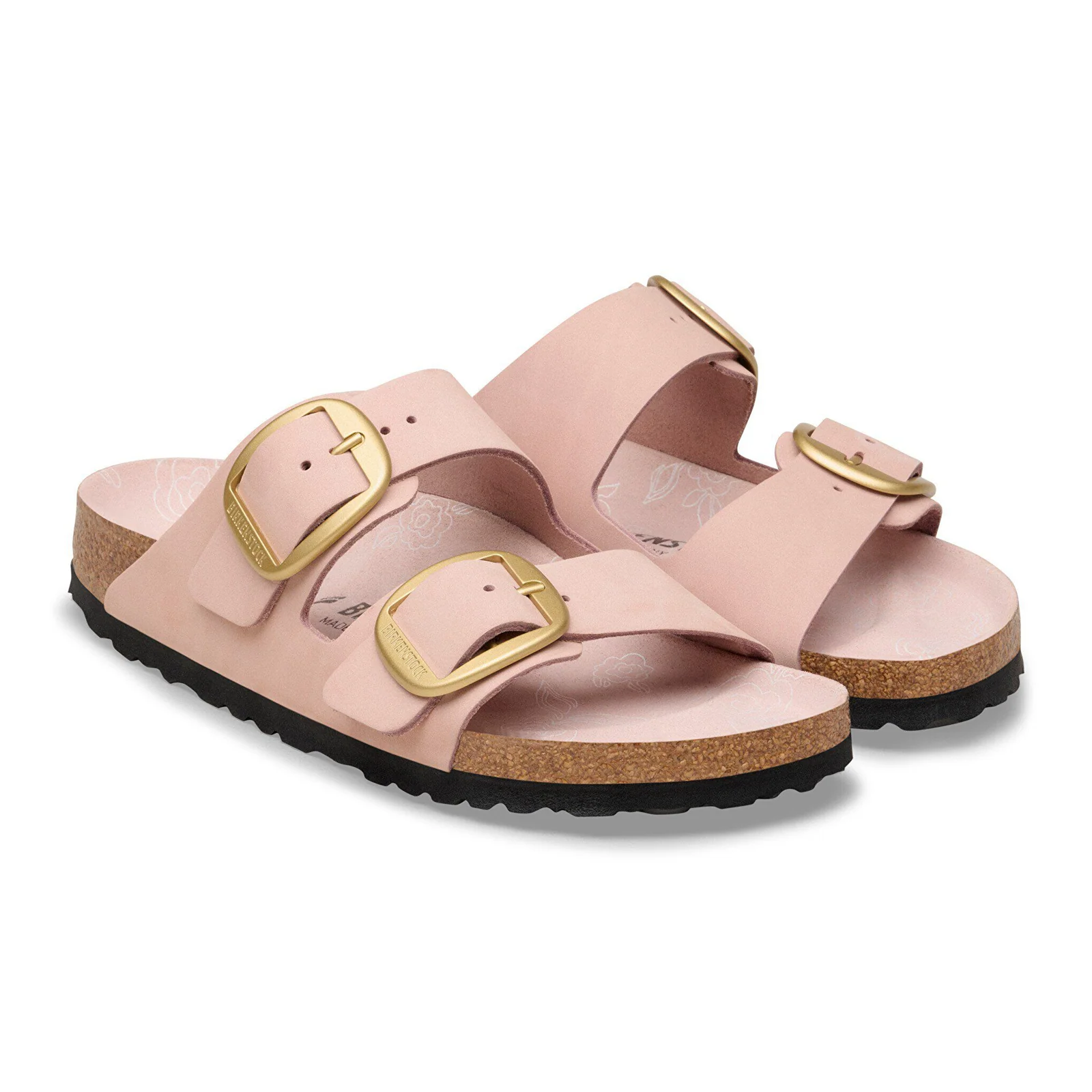 Birkenstock Arizona Big Buckle Narrow Slide Sandal (Women) - Soft Pink Nubuck - Image 4
