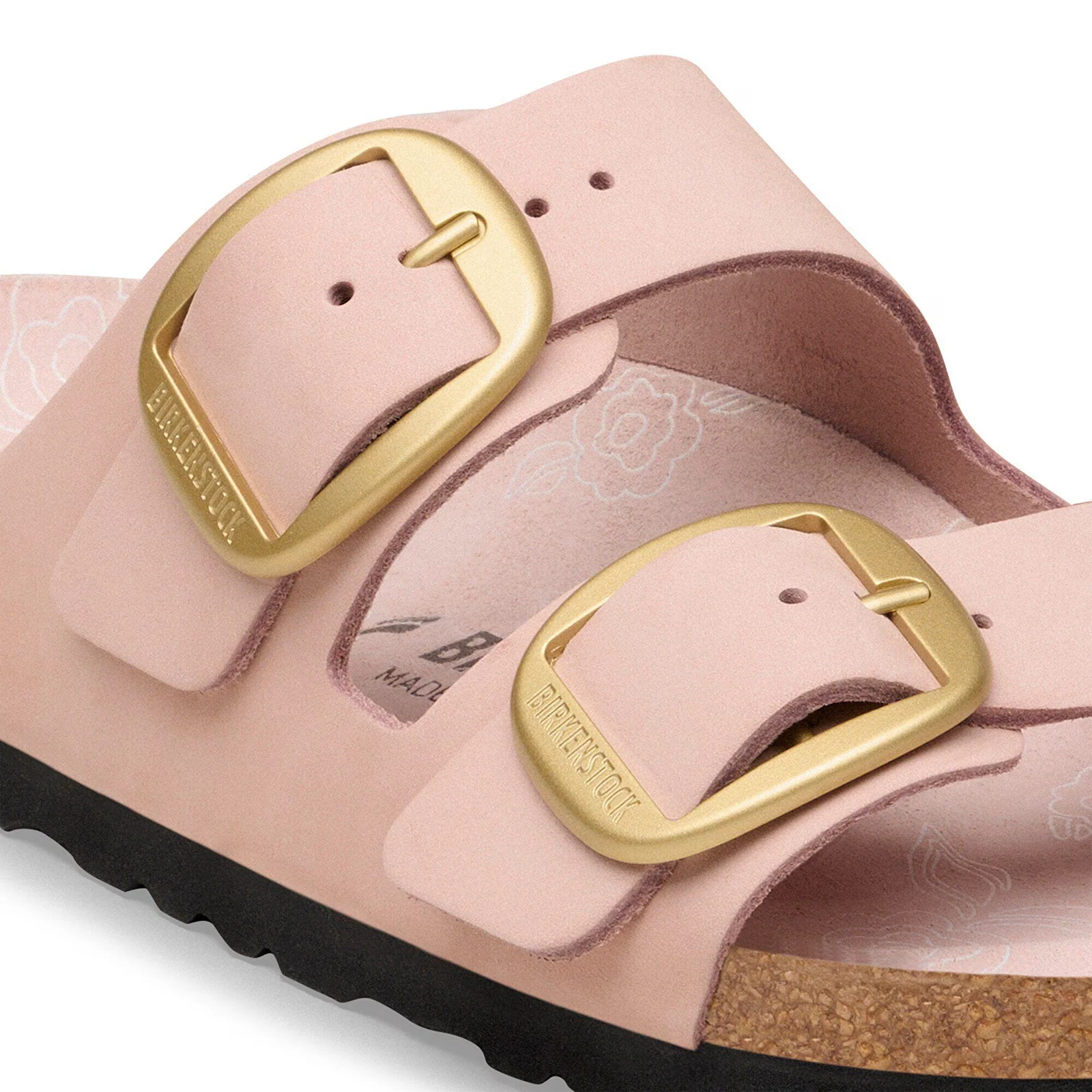 Birkenstock Arizona Big Buckle Narrow Slide Sandal (Women) - Soft Pink Nubuck - Image 5