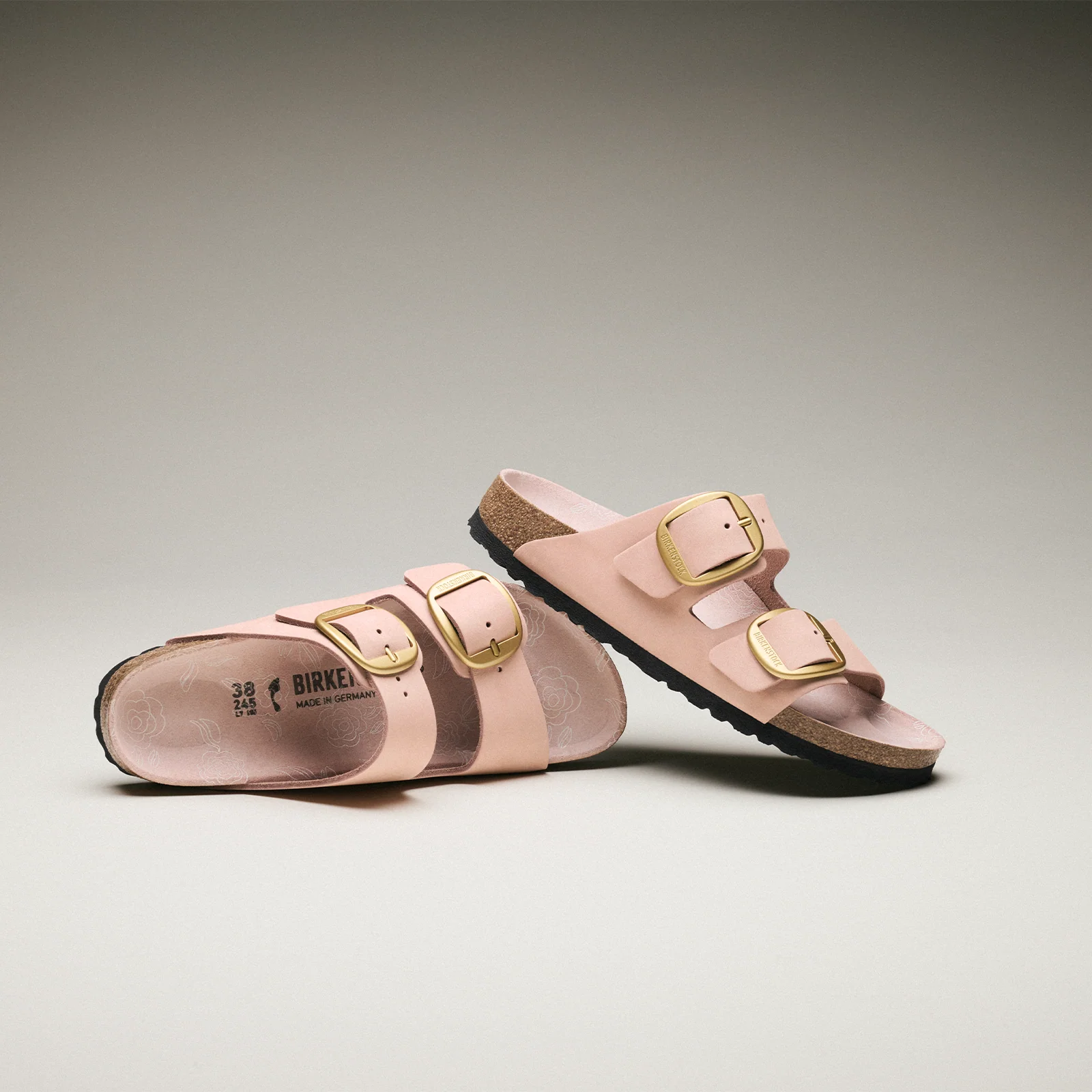 Birkenstock Arizona Big Buckle Narrow Slide Sandal (Women) - Soft Pink Nubuck - Image 9