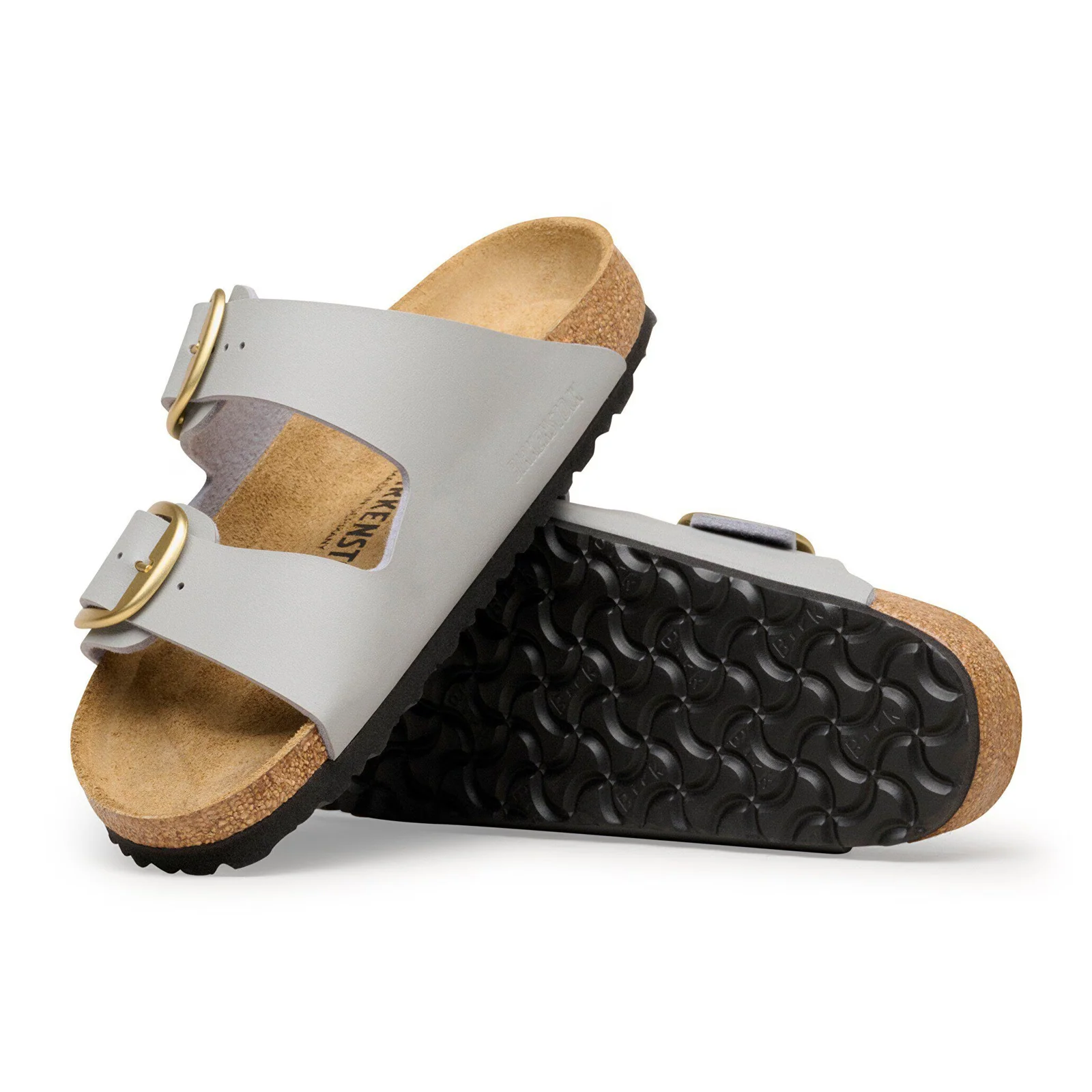 Birkenstock Arizona Big Buckle Narrow Slide Sandal (Women) - Stone Coin Birko-Flor - Image 3