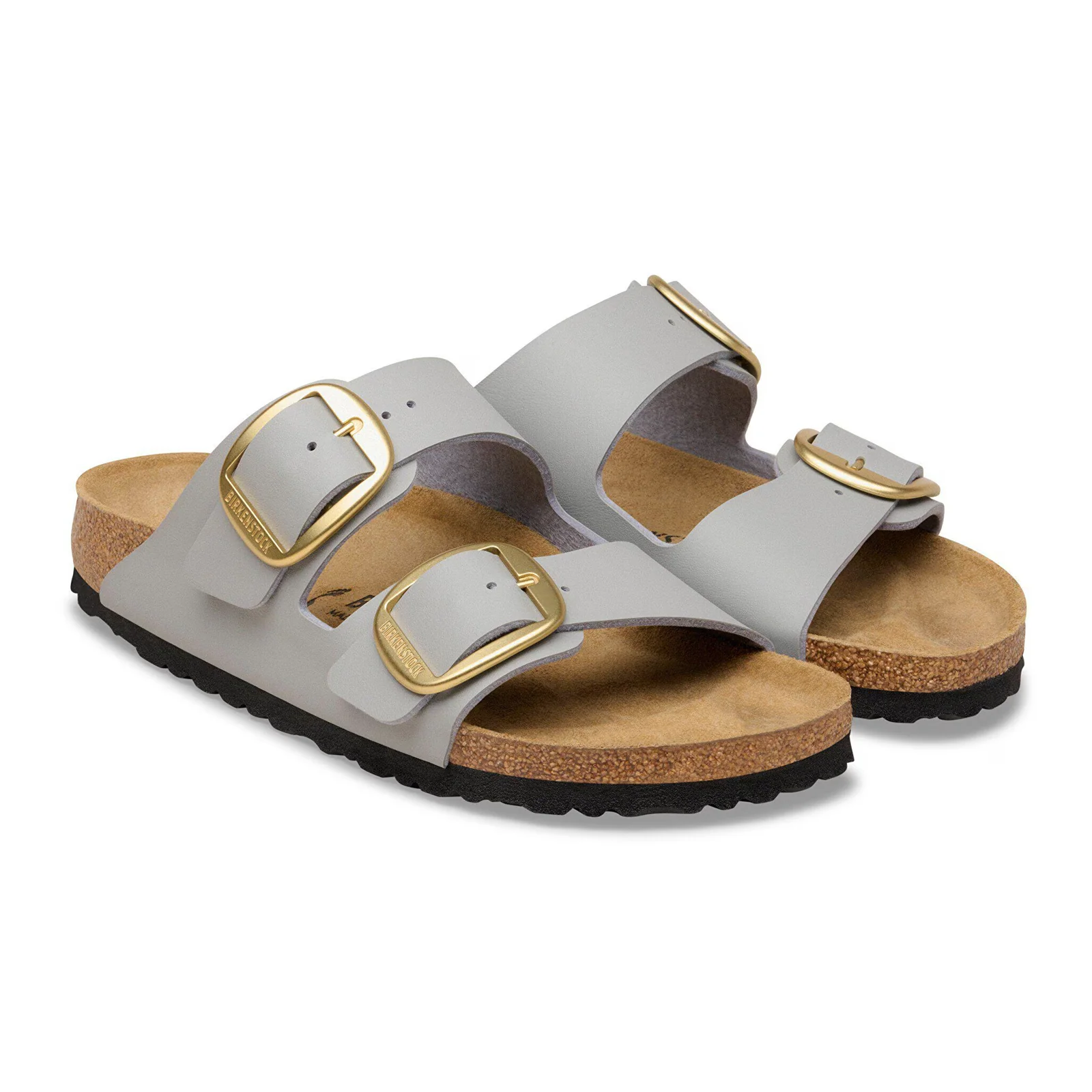 Birkenstock Arizona Big Buckle Narrow Slide Sandal (Women) - Stone Coin Birko-Flor - Image 4