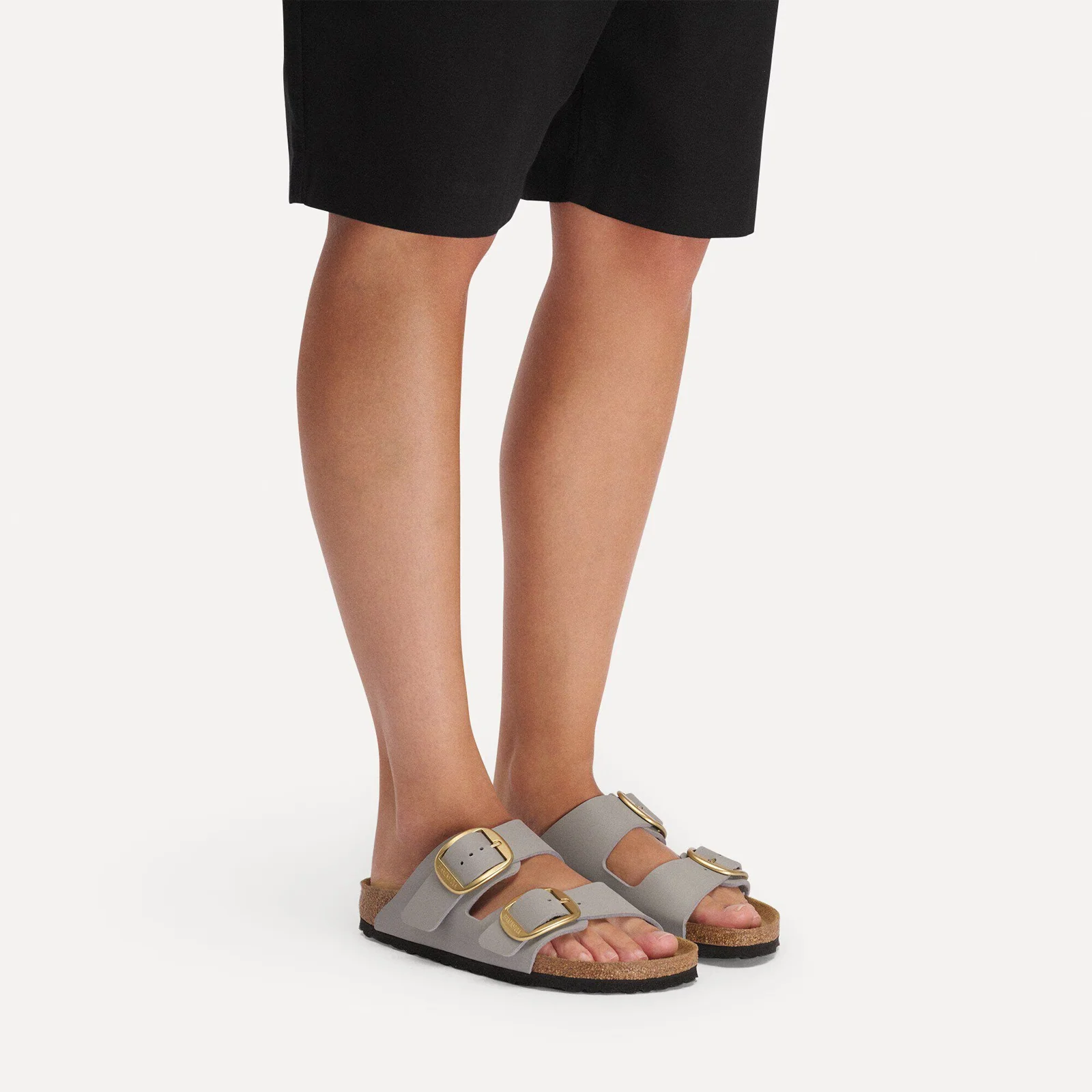 Birkenstock Arizona Big Buckle Narrow Slide Sandal (Women) - Stone Coin Birko-Flor - Image 6