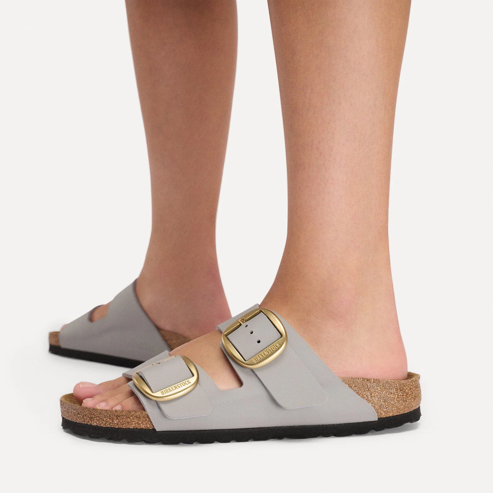 Birkenstock Arizona Big Buckle Narrow Slide Sandal (Women) - Stone Coin Birko-Flor - Image 7