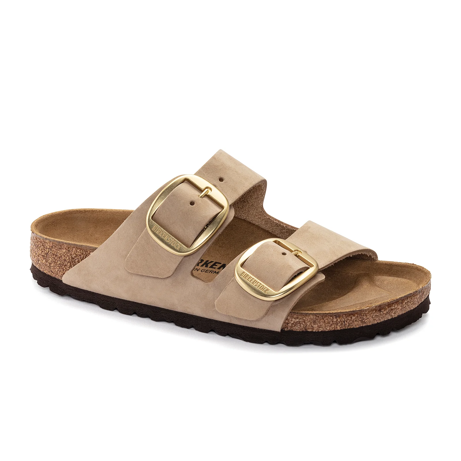 Birkenstock Arizona Big Buckle Slide Sandal (Women) - Sandcastle Nubuck