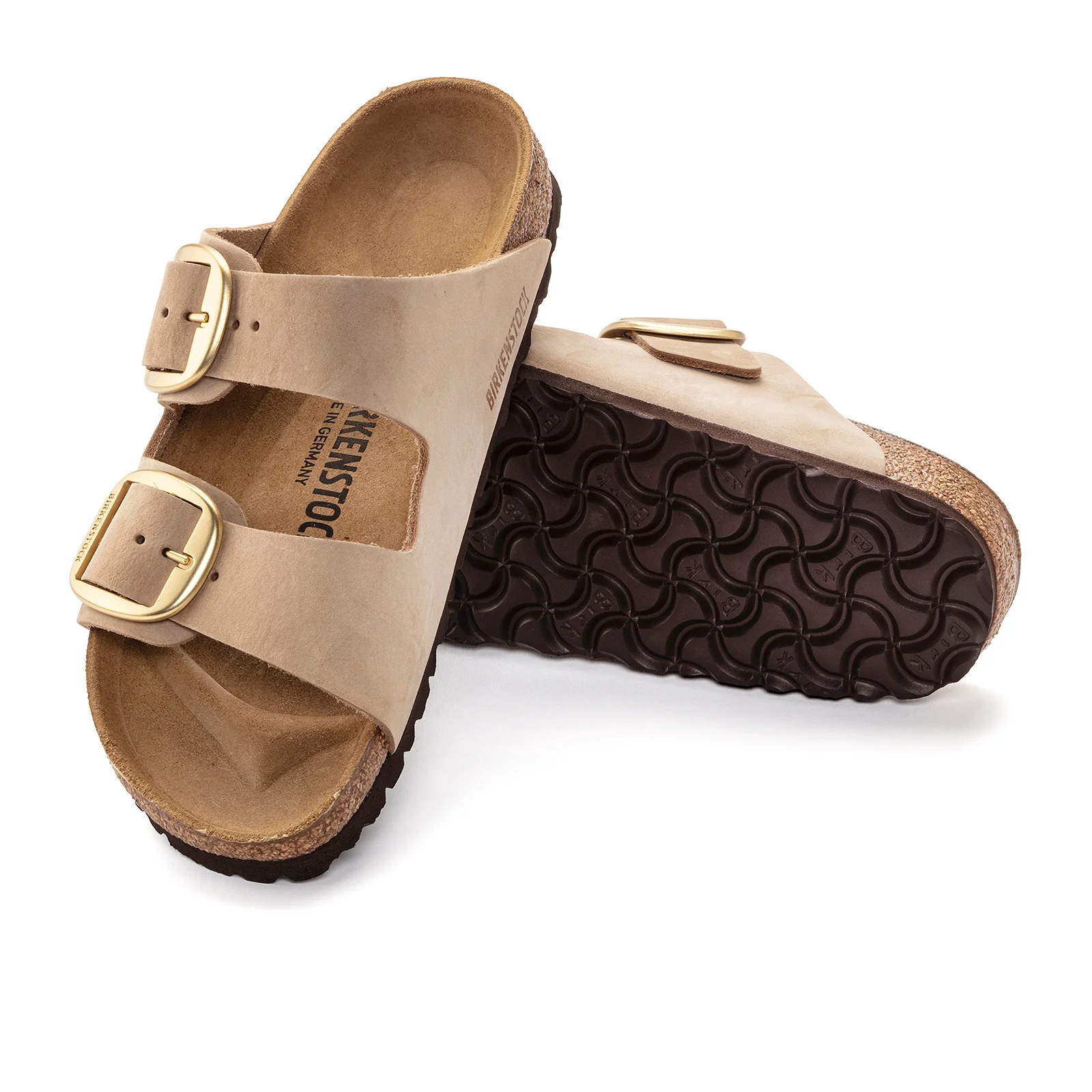Birkenstock Arizona Big Buckle Slide Sandal (Women) - Sandcastle Nubuck - Image 3