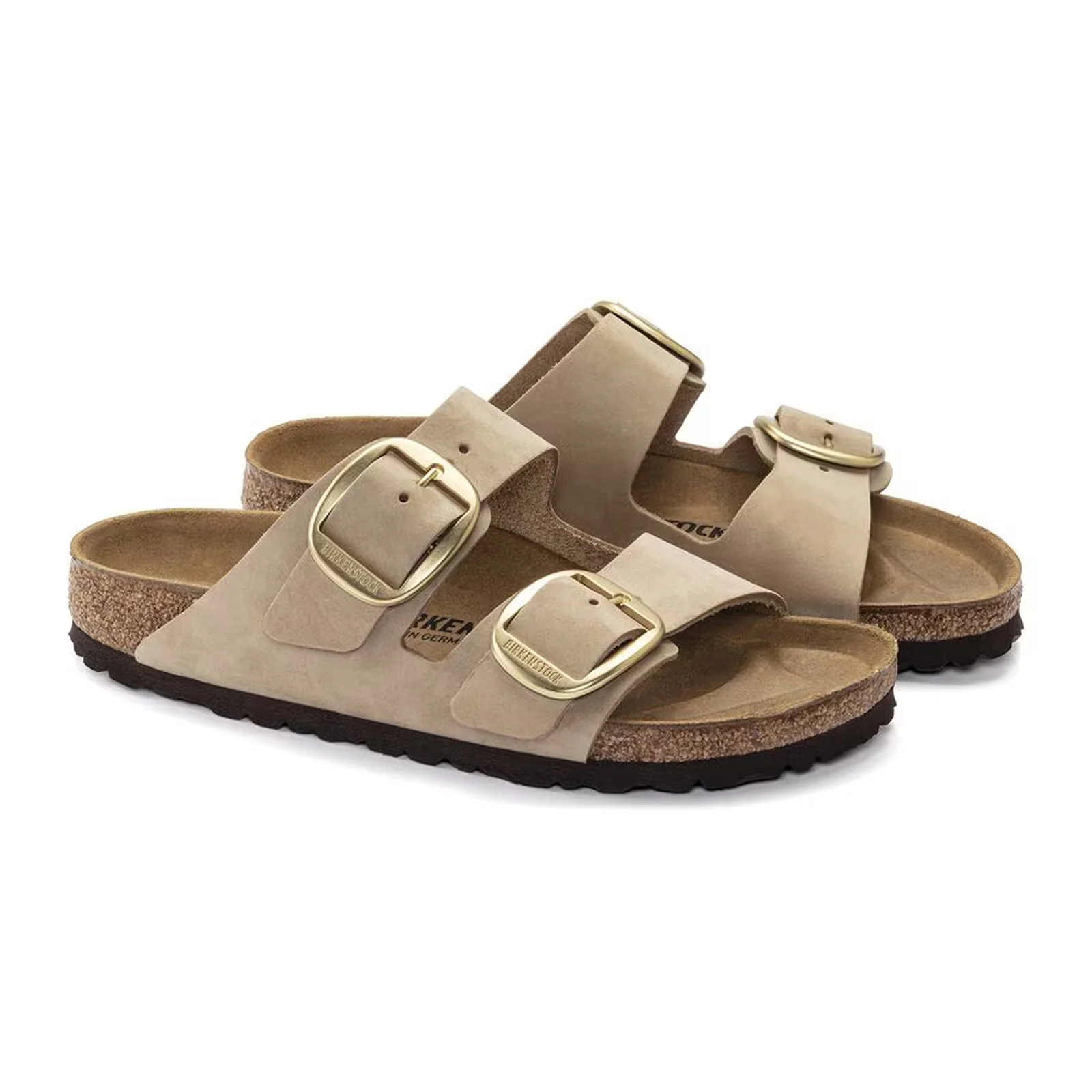 Birkenstock Arizona Big Buckle Slide Sandal (Women) - Sandcastle Nubuck - Image 4