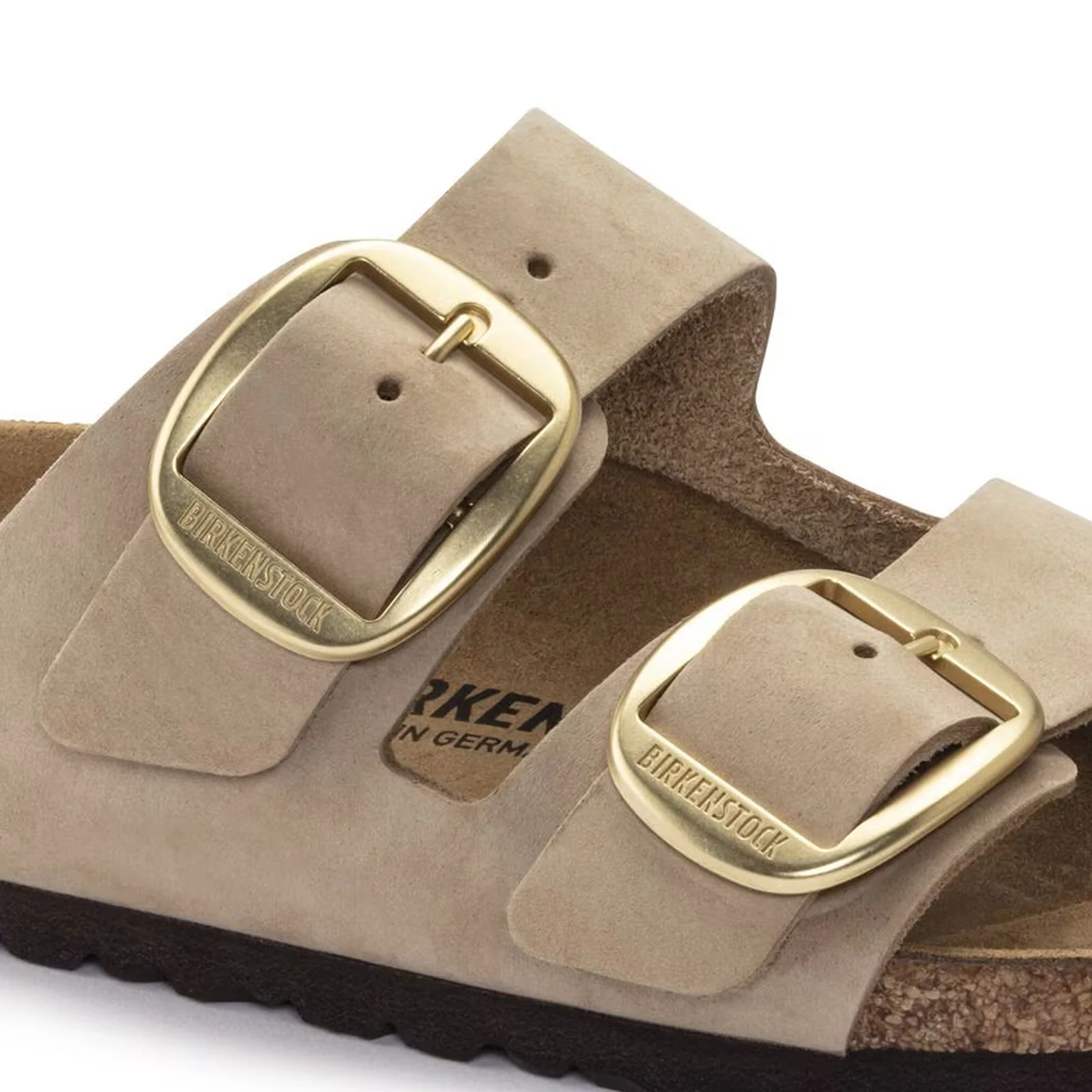 Birkenstock Arizona Big Buckle Slide Sandal (Women) - Sandcastle Nubuck - Image 5