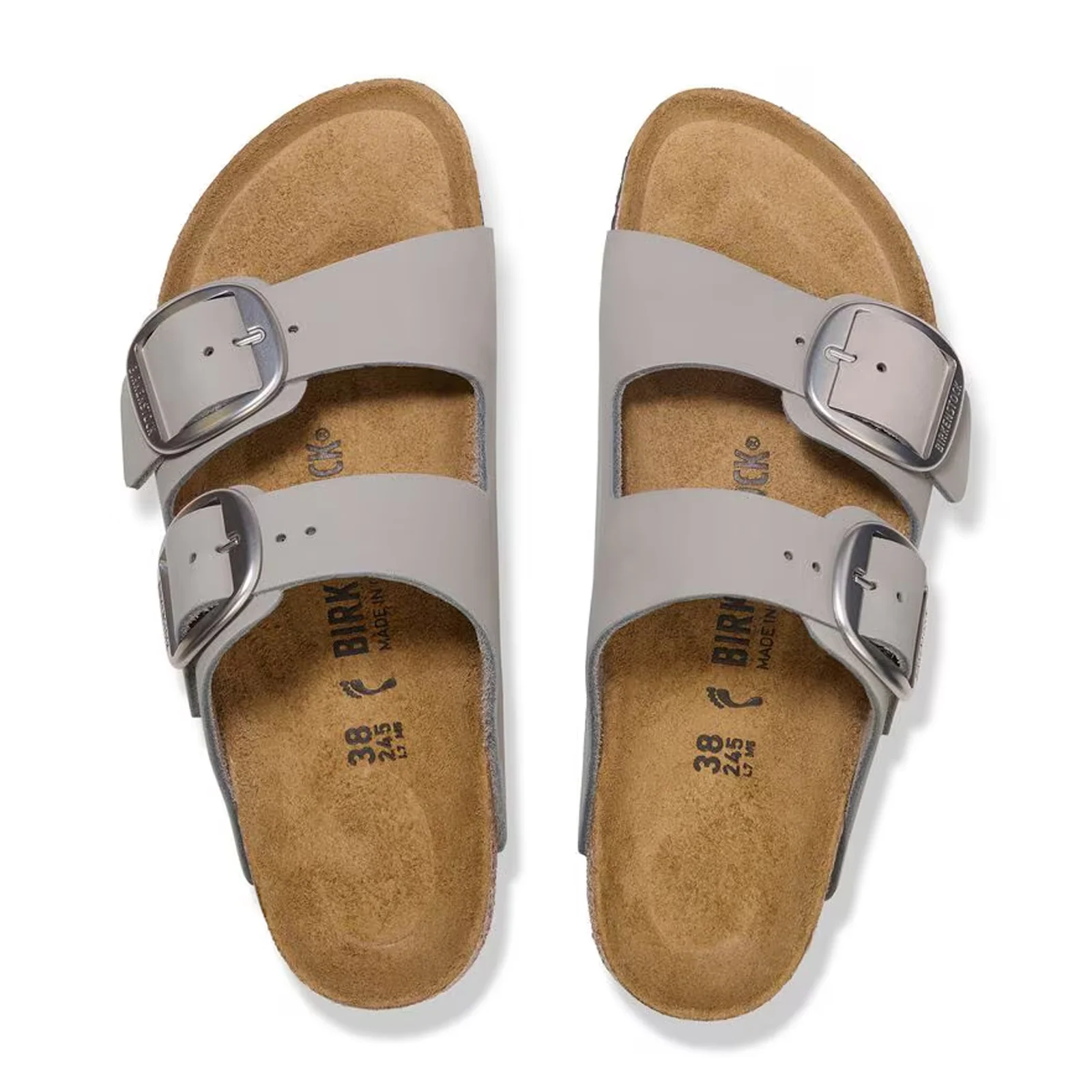 Birkenstock Arizona Big Buckle Narrow Slide Sandal (Women) - Stone Coin Nubuck - Image 2