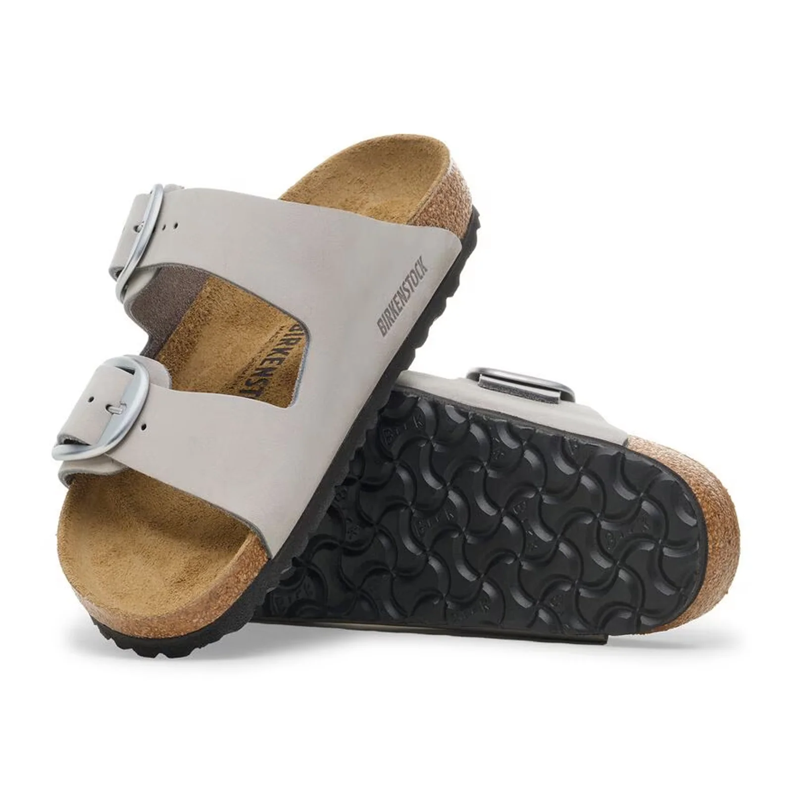 Birkenstock Arizona Big Buckle Narrow Slide Sandal (Women) - Stone Coin Nubuck - Image 3