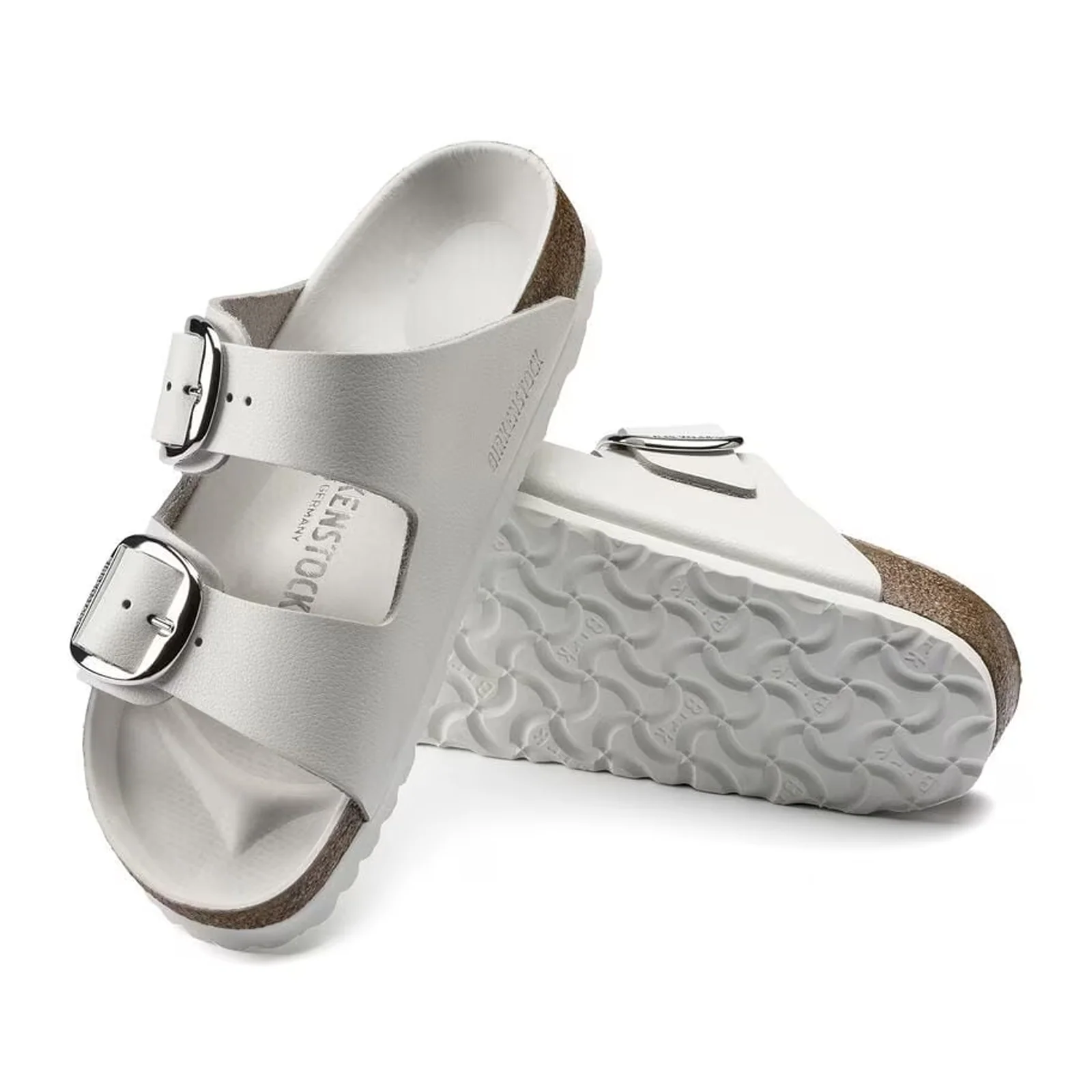 Birkenstock Arizona Big Buckle Slide Sandal (Women) - White Smooth Leather - Image 3