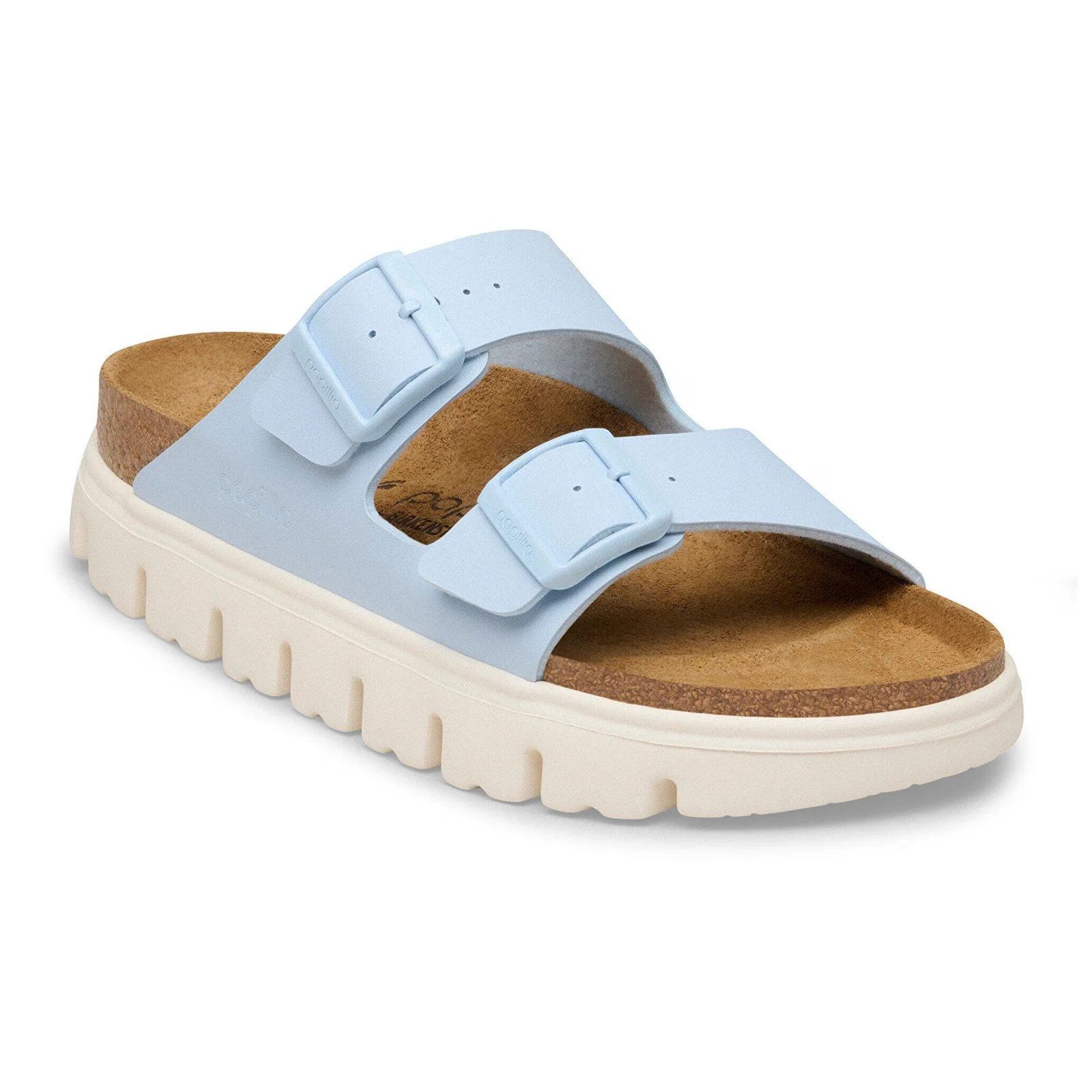 Birkenstock Arizona Chunky Narrow Slide Sandal (Women) - Baby Blue Birko-Flor
