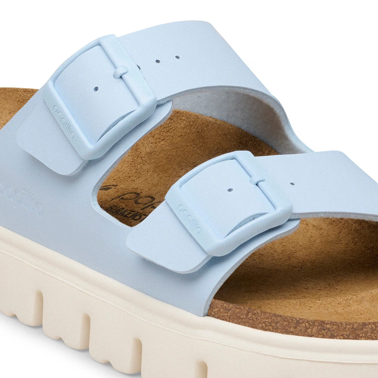 Birkenstock Arizona Chunky Narrow Slide Sandal (Women) - Baby Blue Birko-Flor - Image 5