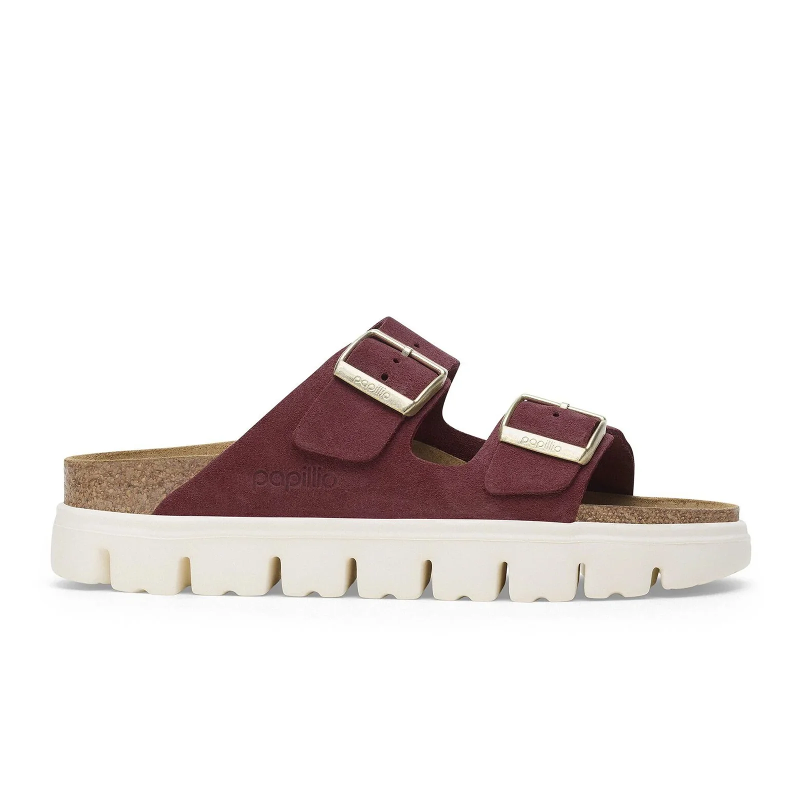 Birkenstock Arizona Chunky Narrow Slide Sandal (Women) - Berry Crush Suede - Image 5