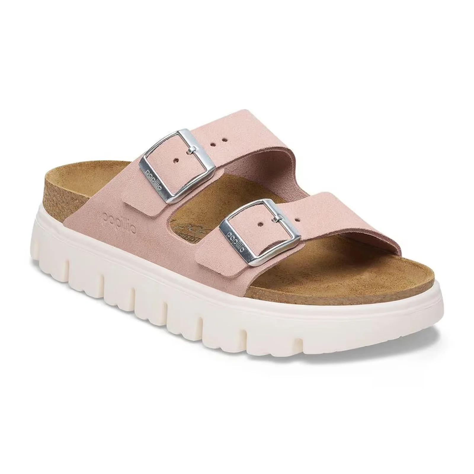 Birkenstock Arizona Chunky Narrow Slide Sandal (Women) - Light Rose Suede